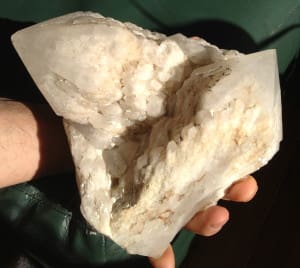 twin pair of giant Candle Quartz, Madagascar