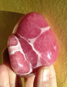 A particularly tasty specimen of Rhodochrosite - which I collect because it's not being mined any more - but also because it's beautiful, and metaphysically, a powerful healer.