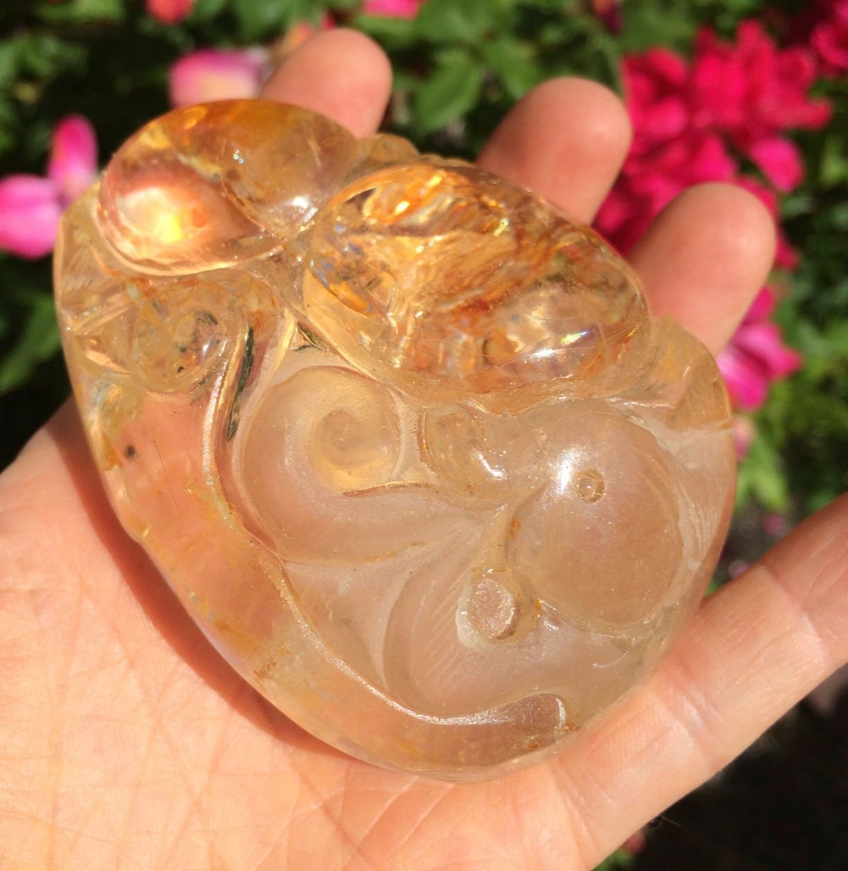 Quartz (carving) Lodolite animal/abstract 'gazer twin' healing crystal - Image 3