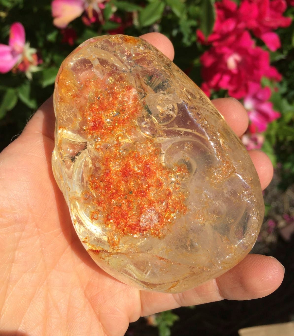 Quartz (carving) Lodolite animal/abstract 'gazer twin' healing crystal - Image 4