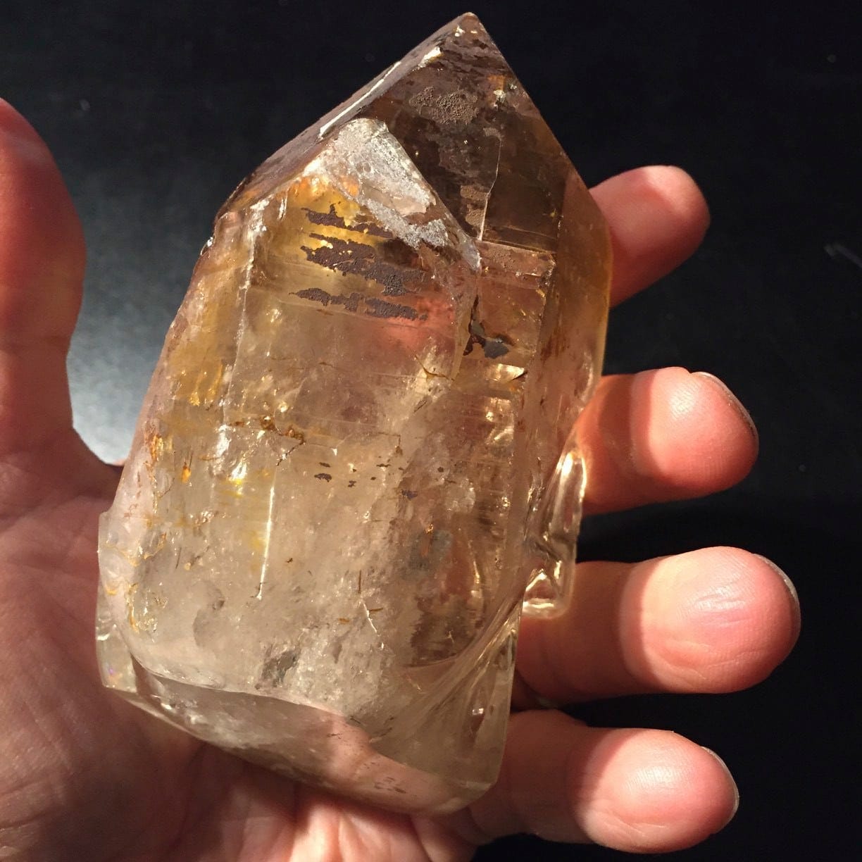 Citrine, natural (carving) crystal skull generator point, healing crystal - Image 4