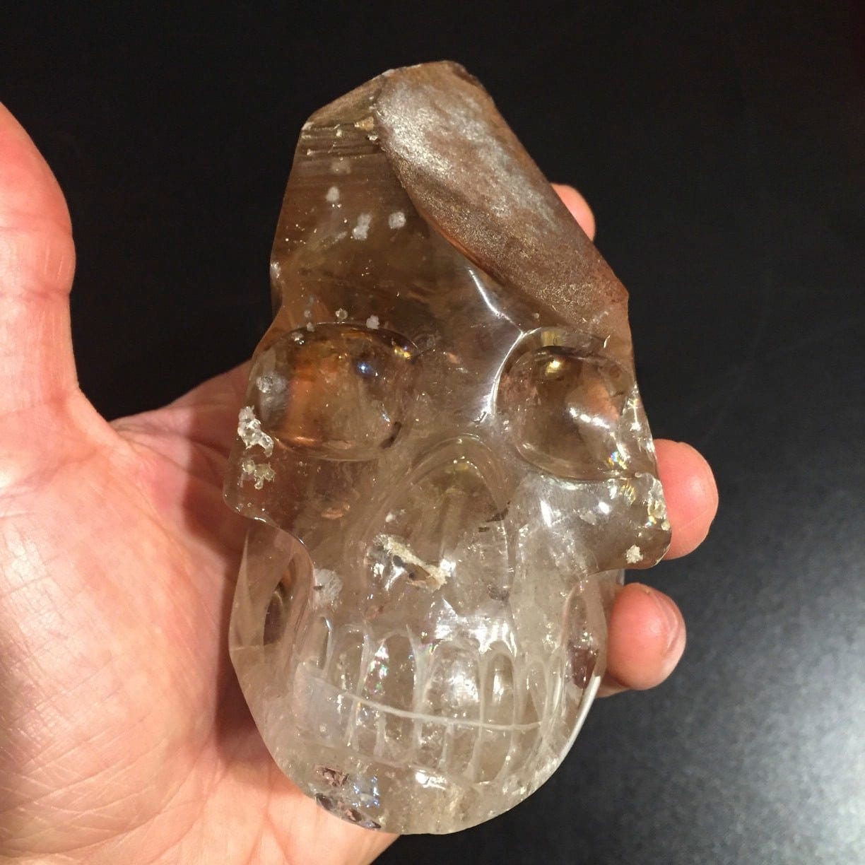 Citrine, natural (carving) crystal skull generator point, healing crystal - Image 5