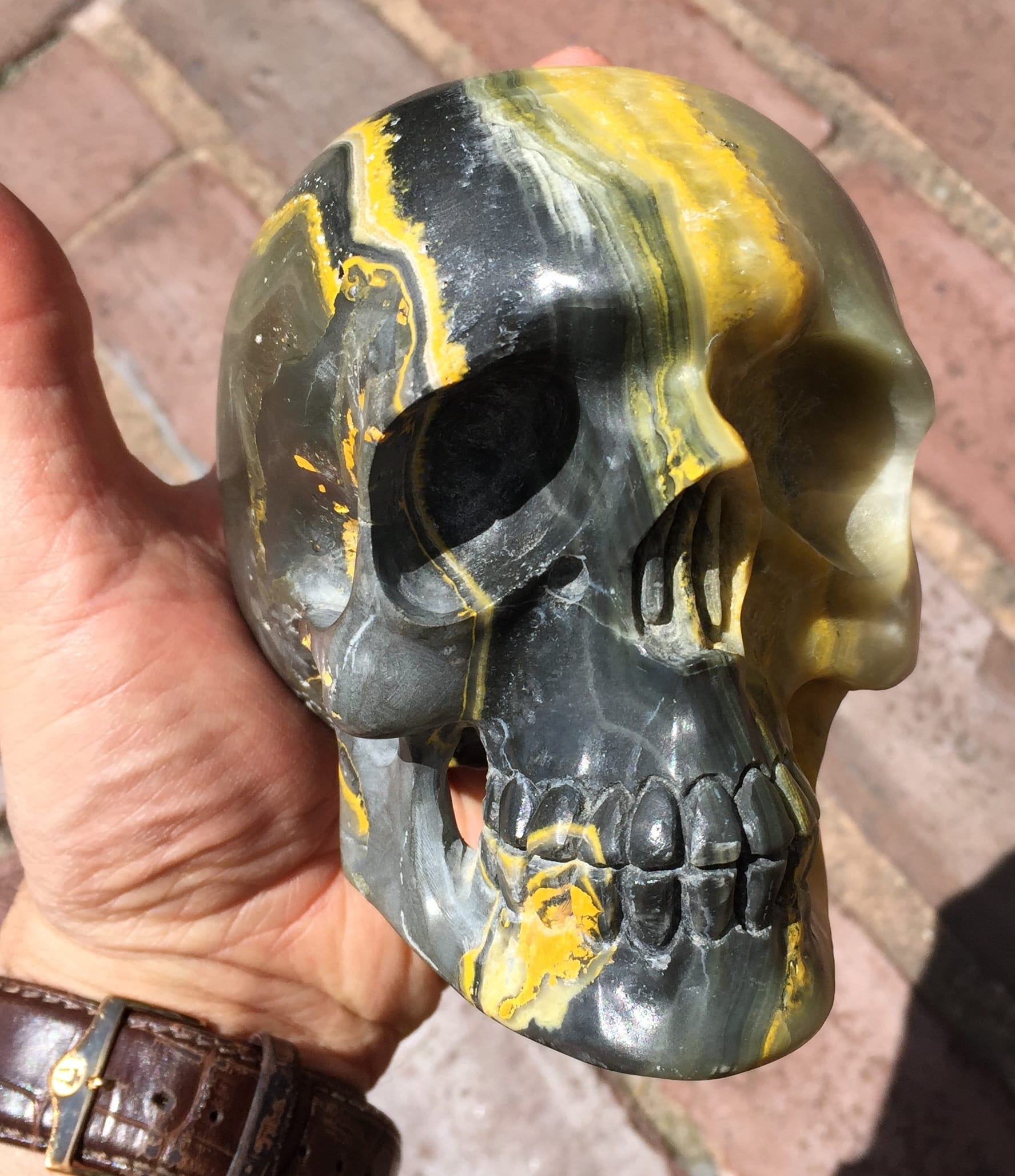 Jasper, Bumblebee (carving) large, spectacular crystal skull healing crystal