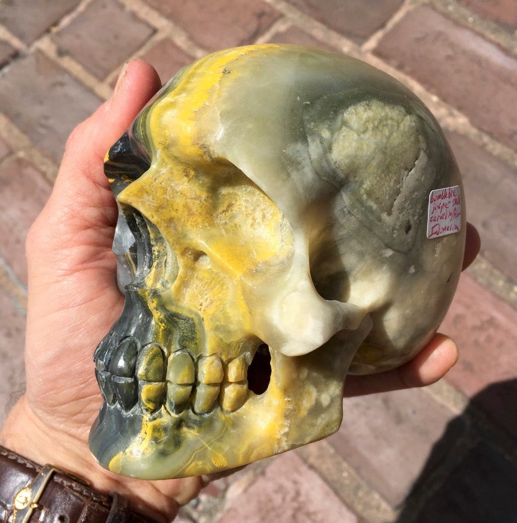 Jasper, Bumblebee (carving) large, spectacular crystal skull healing crystal - Image 2