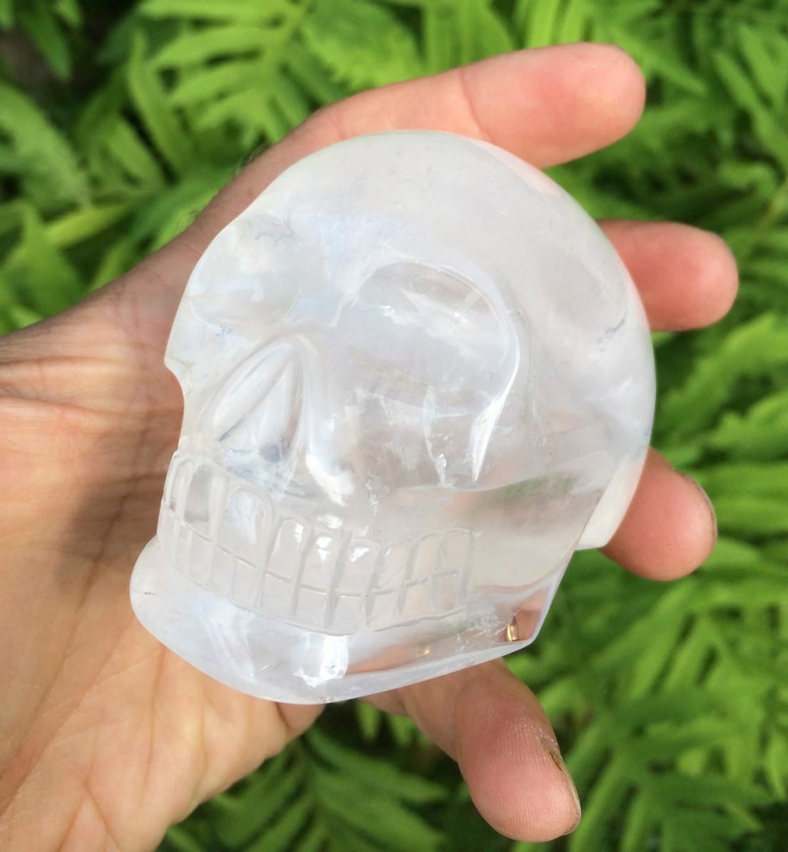Quartz (carving) milky crystal skull, healing crystal