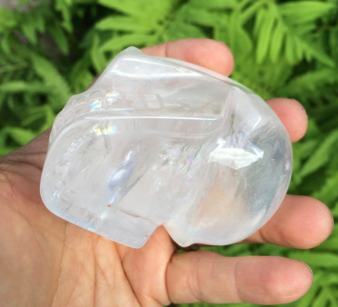 Quartz (carving) milky crystal skull, healing crystal - Image 3
