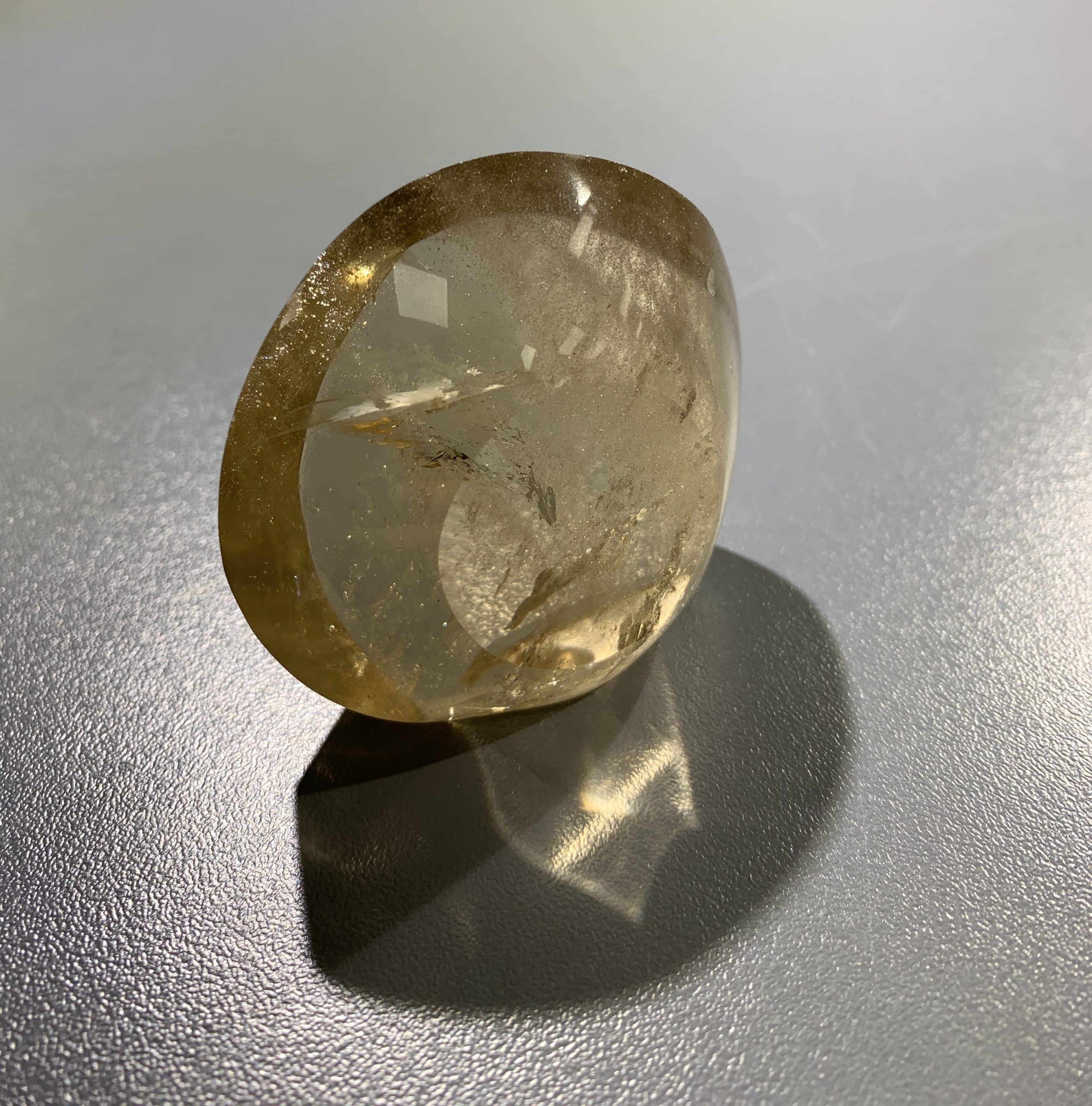 Citrine (natural) round cut freeform display piece healing crystal - Image 4