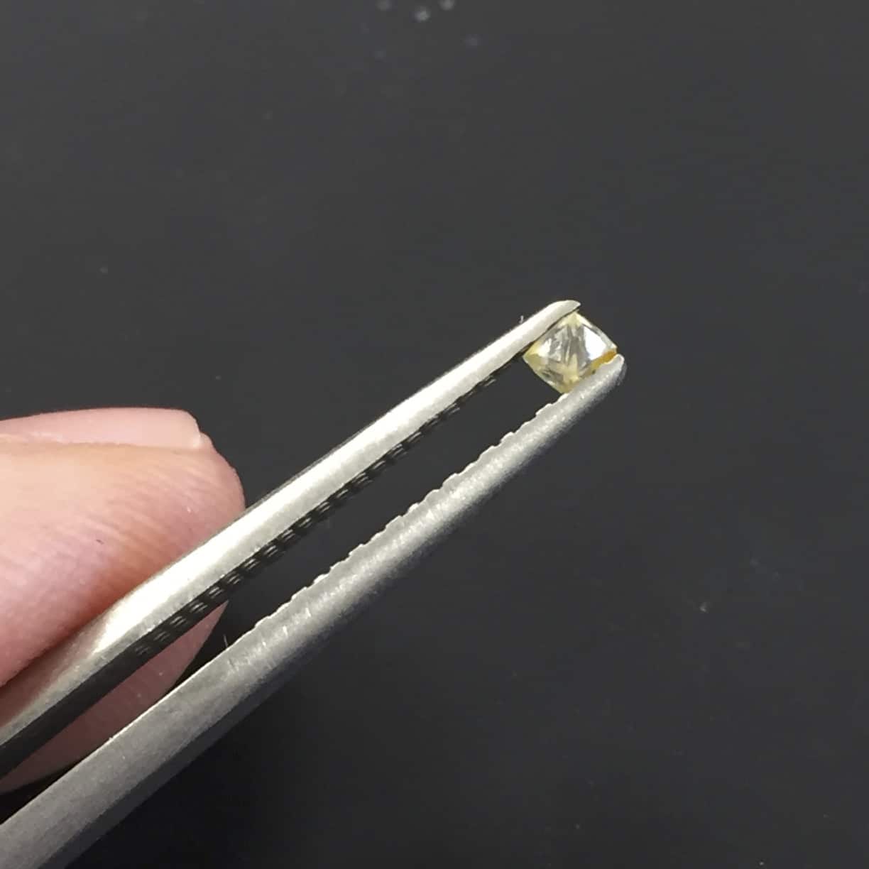 Diamond rough (.115ct) octahedral Crystal 'little yellow' healing crystal