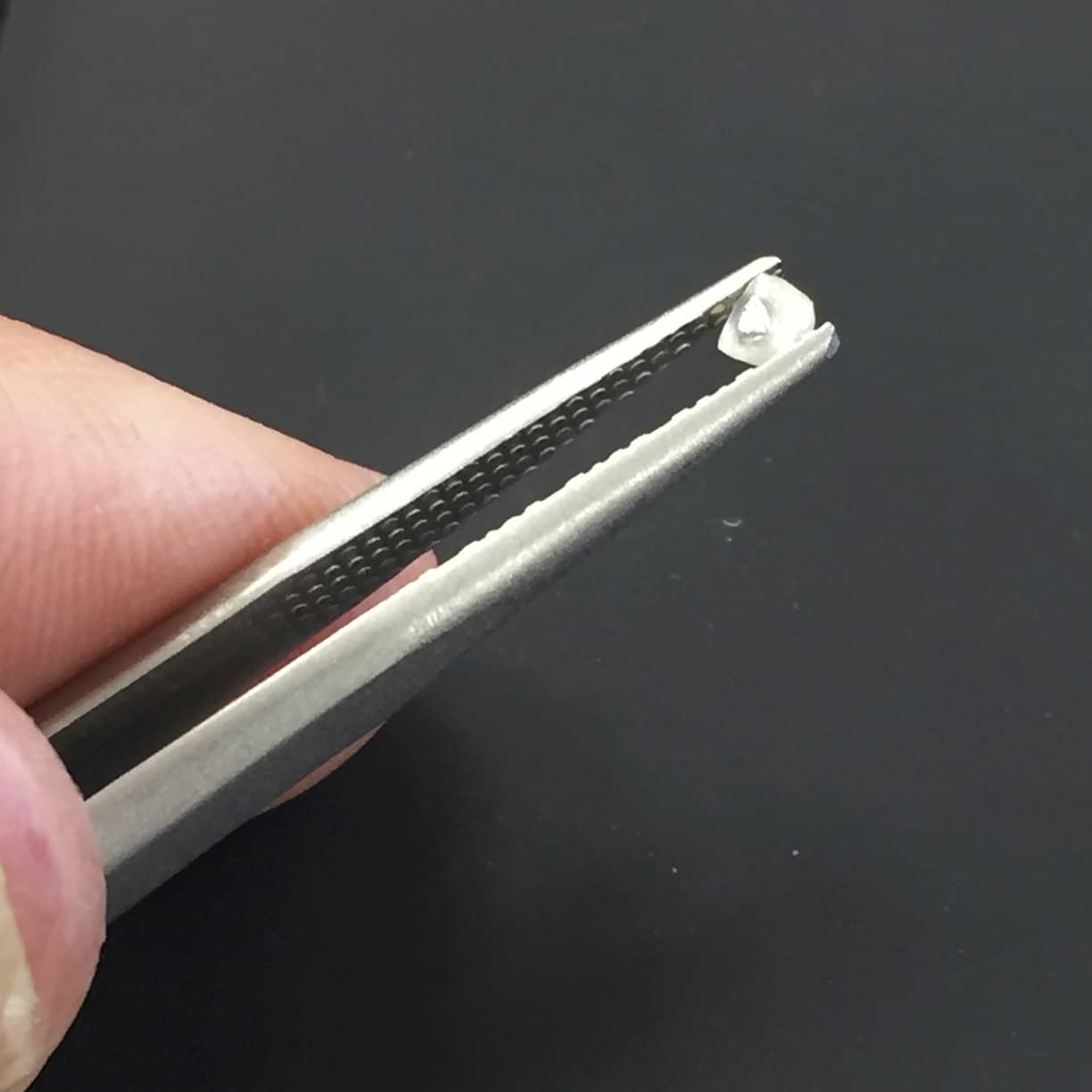 Diamond rough (.175ct/2.5mm) octahedral Crystal 'satellite' healing crystal - Image 3