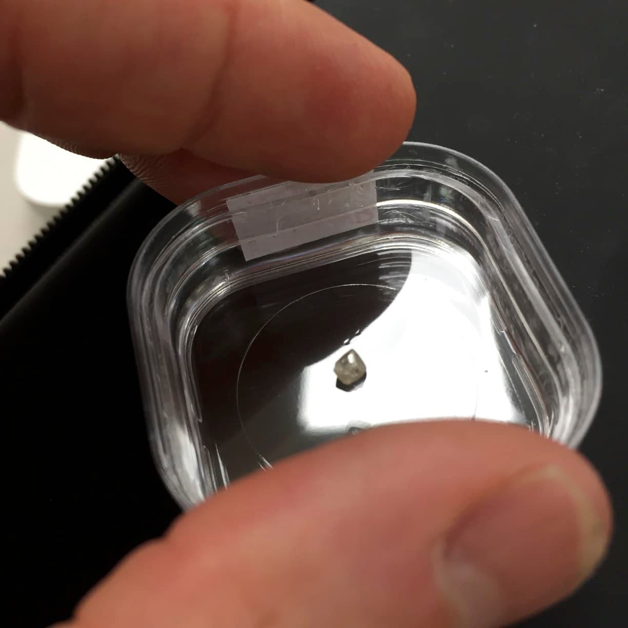 Diamond rough (.175ct/3mm) octahedral Crystal 'double octo' healing crystal - Image 2