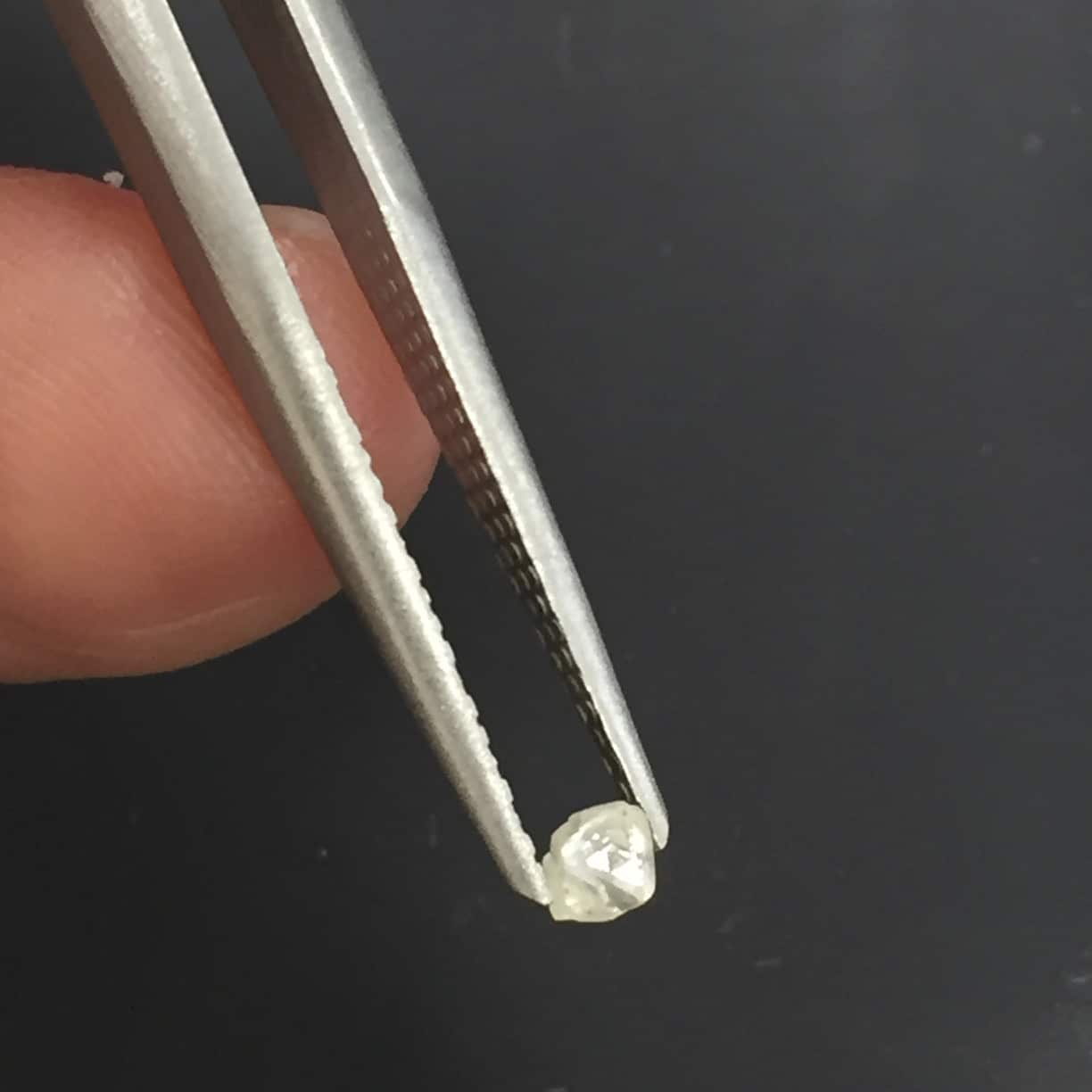 Diamond rough (.175ct/3mm) octahedral Crystal 'double octo' healing crystal