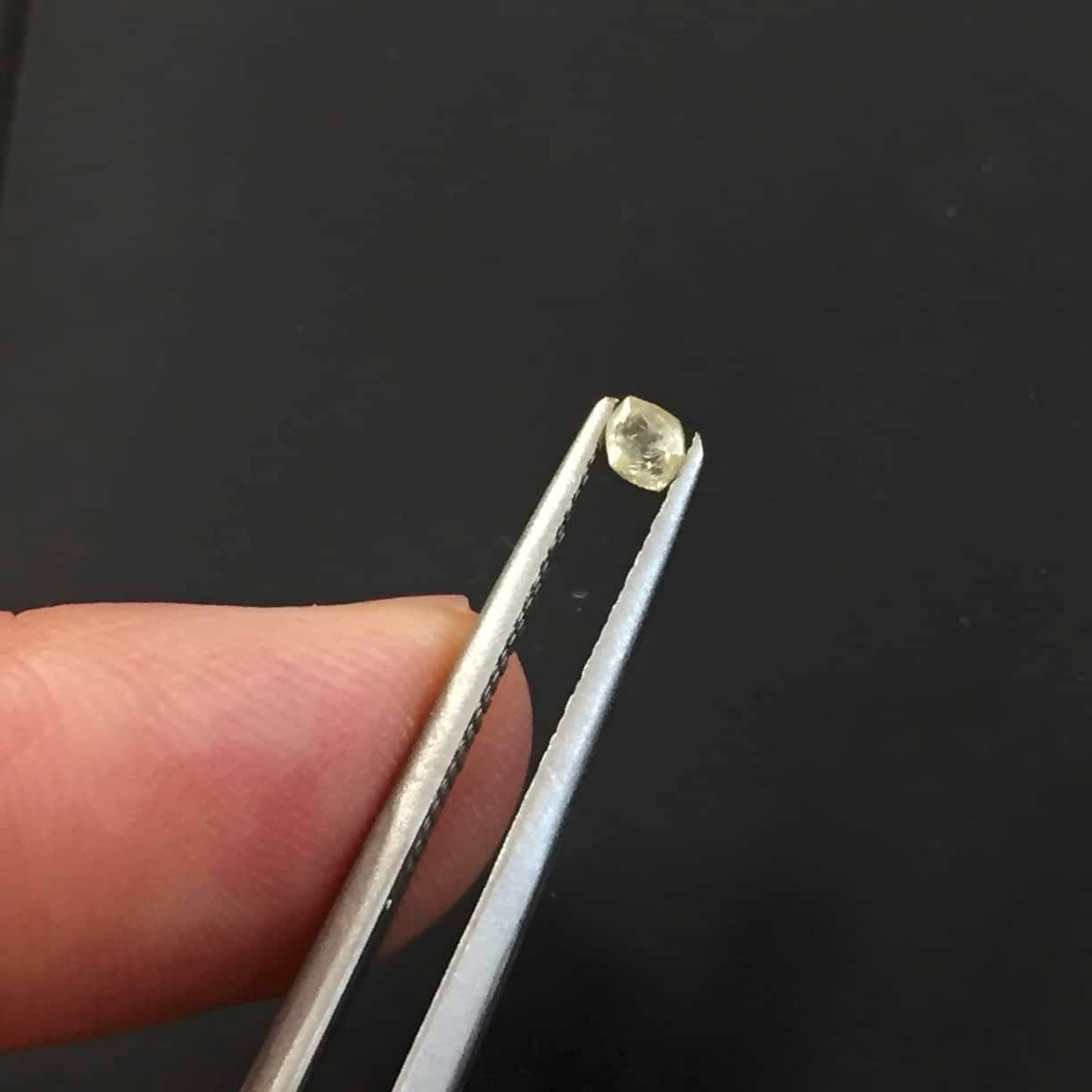 Diamond rough (.19ct) octahedral Crystal 'golden snowflake' healing crystal - Image 2