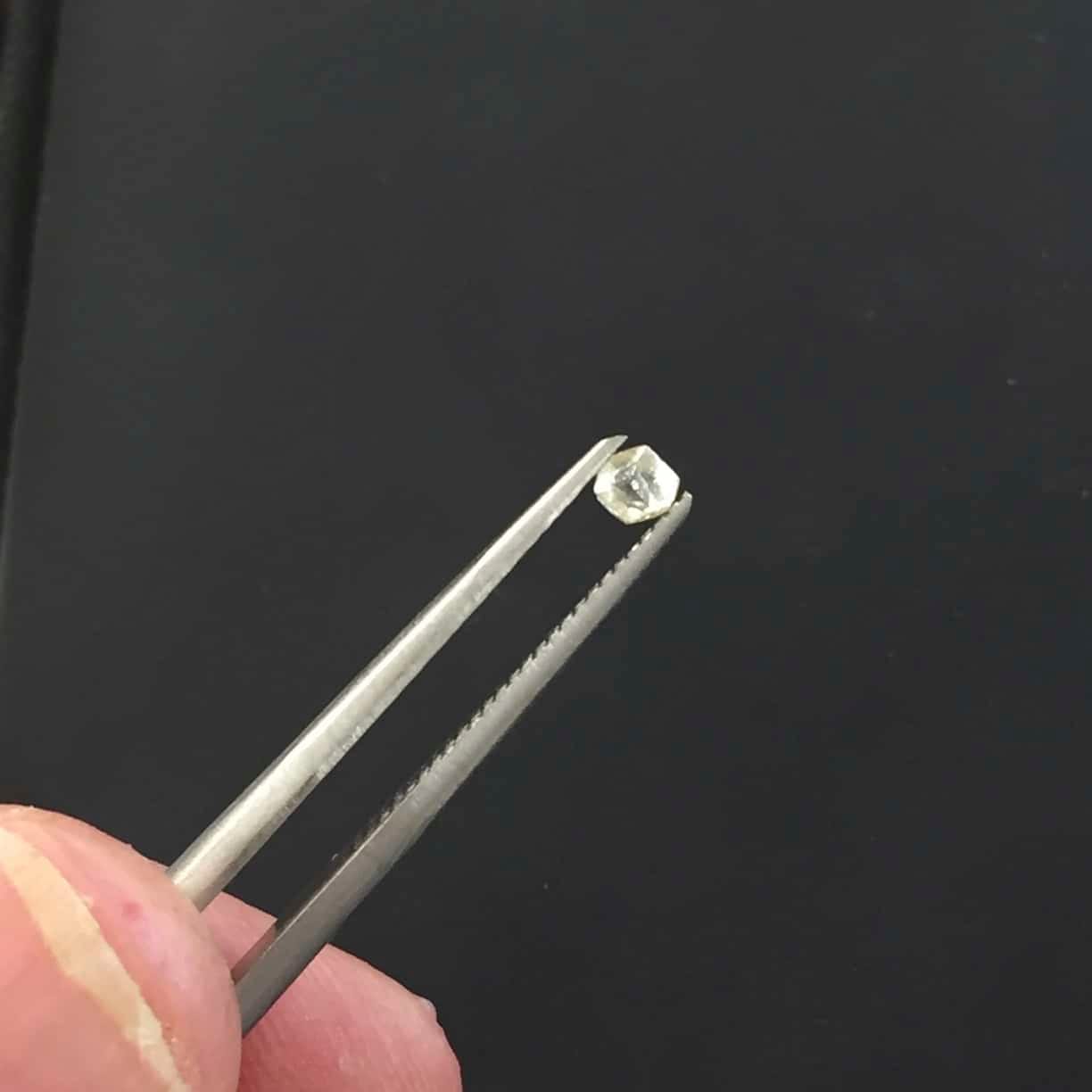 Diamond rough (.19ct) octahedral Crystal 'golden snowflake' healing crystal - Image 3