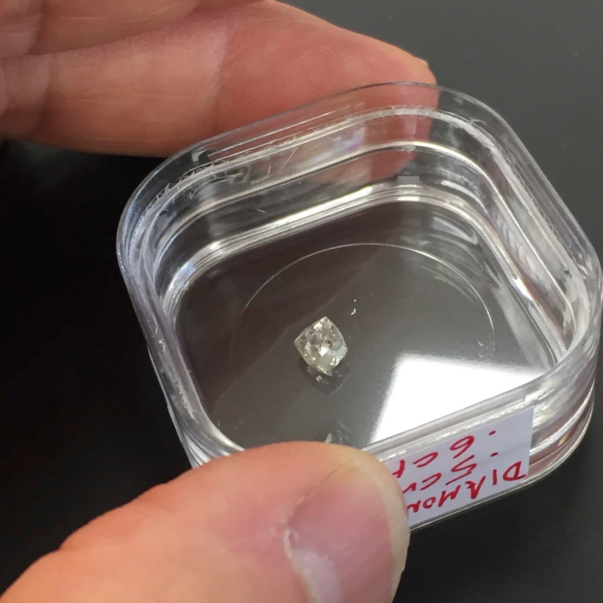 Diamond rough (.6ct) octahedral Crystal 'glittery comet' healing crystal - Image 4