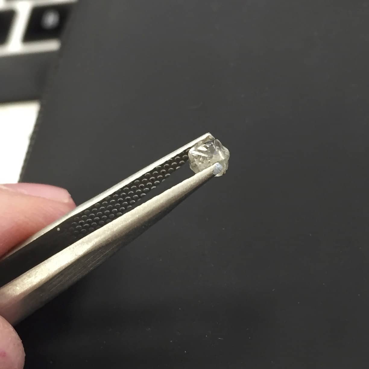 Diamond rough (.6ct) octahedral Crystal 'glittery comet' healing crystal