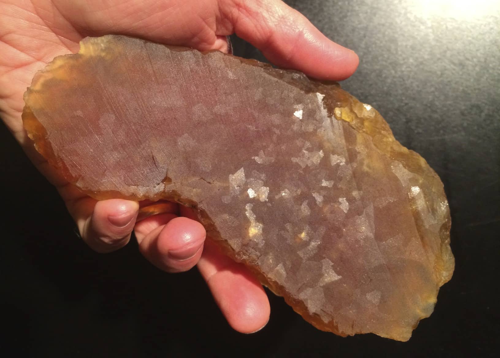 Fluorite (Yellow, Golden) geometrically terminated cluster healing crystal - Image 4