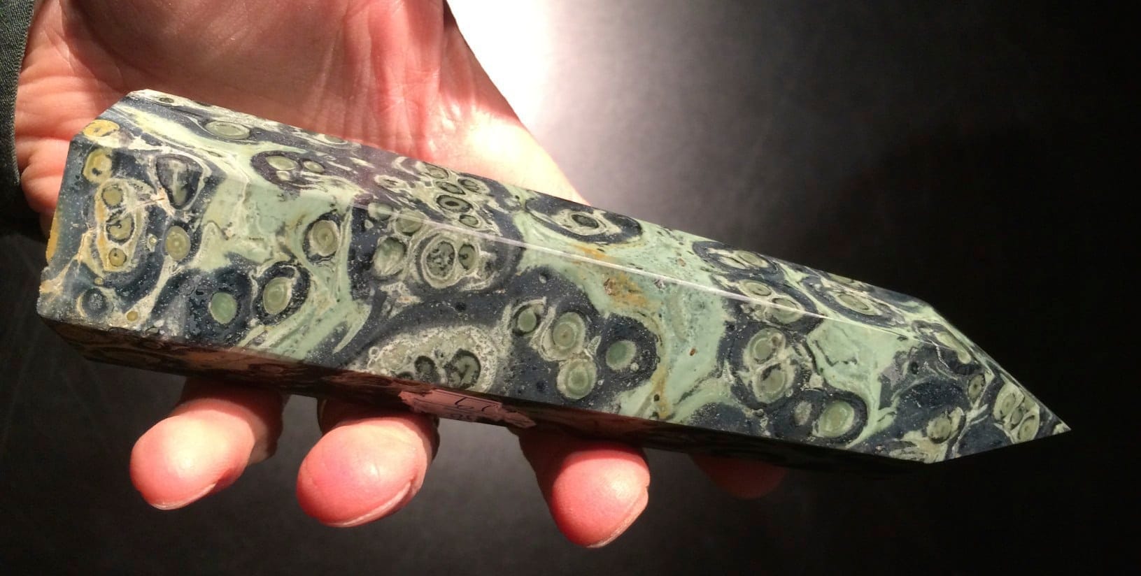 Jasper (Kambaba/"crocodile" variety) squat obelisk 1 healing crystal - Image 2