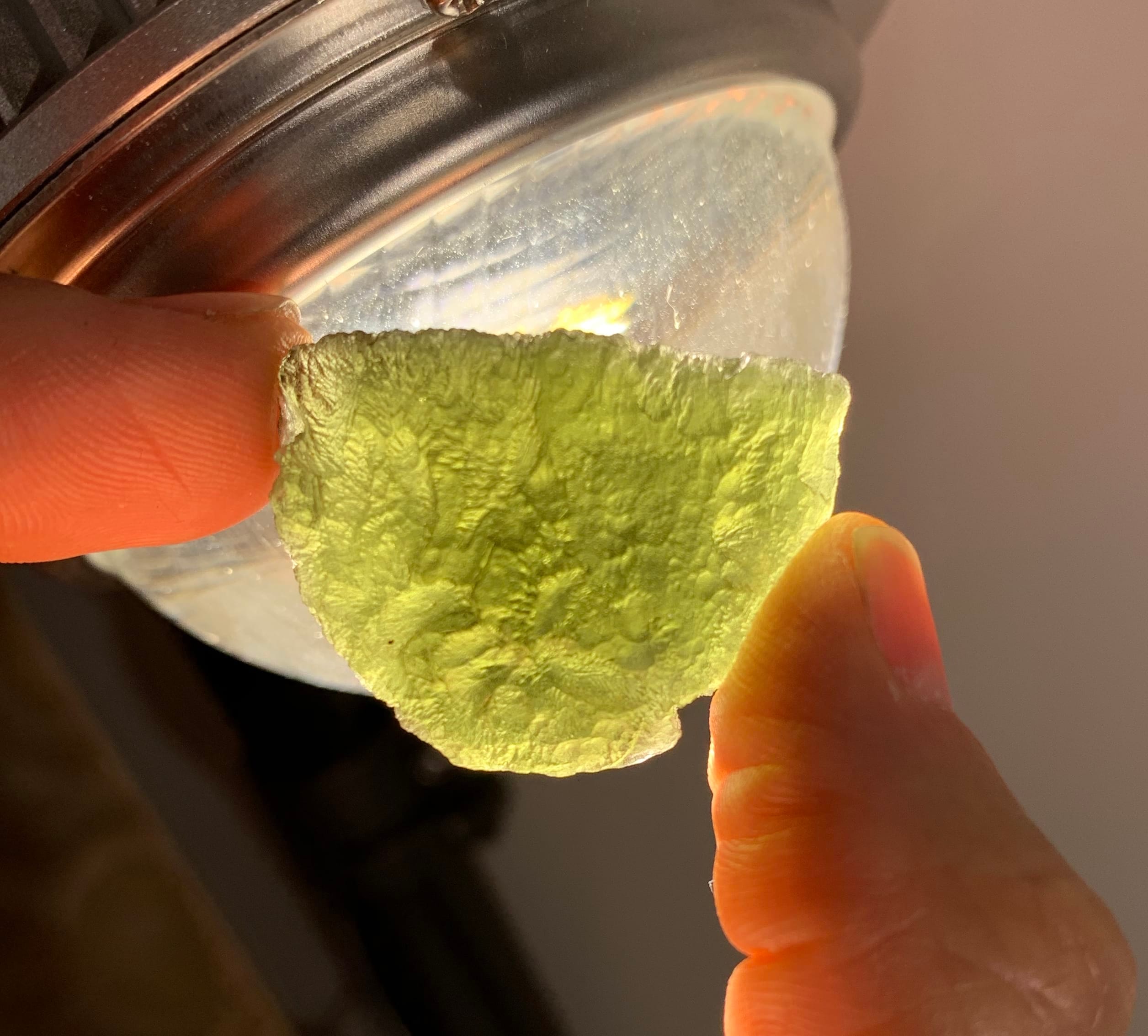 Moldavite (rough) standing 'round mountain' (12.8gr) Chlum healing crystal