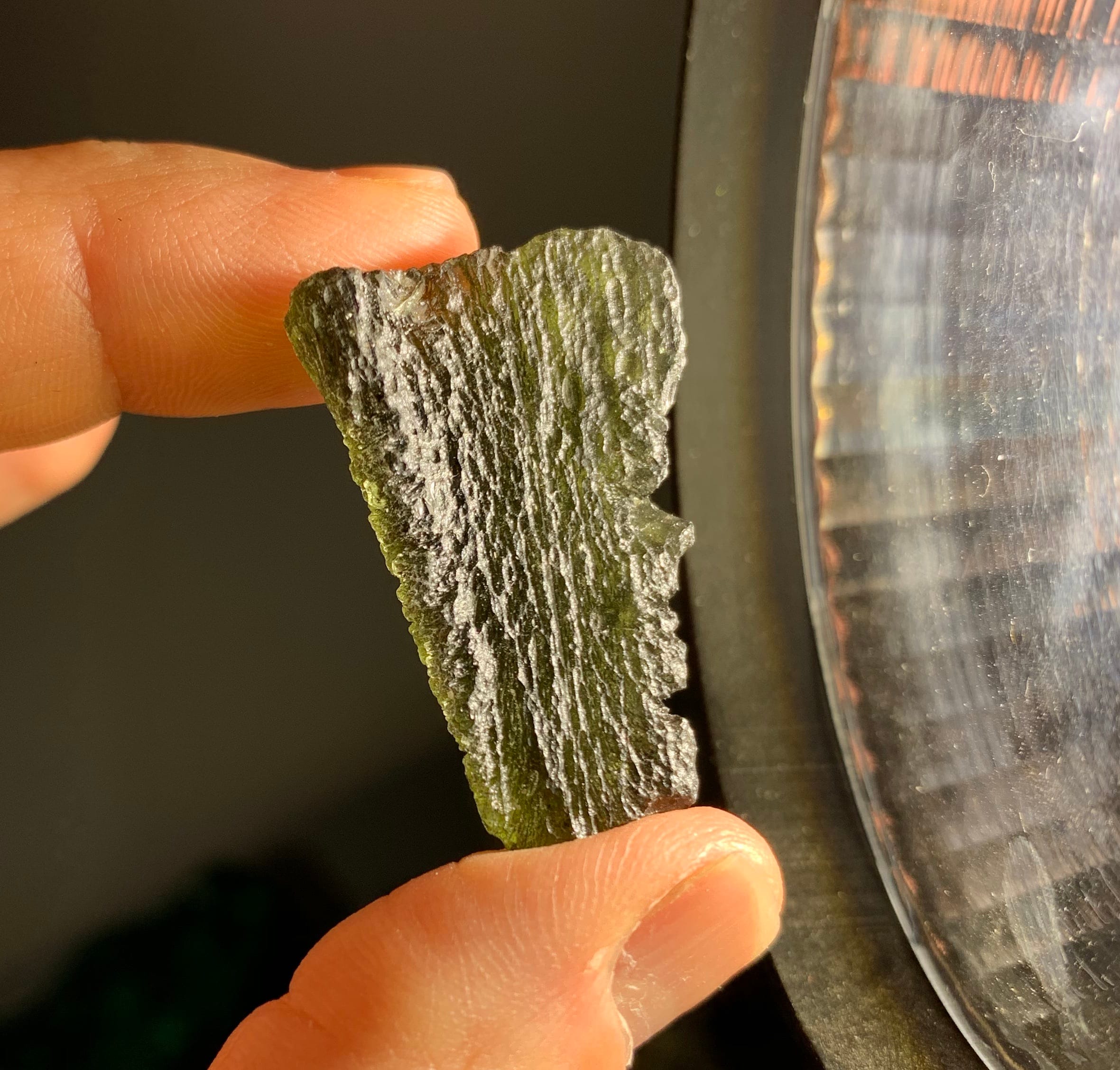 Moldavite (rough) standing (8.1gr) healing crystal - Image 2