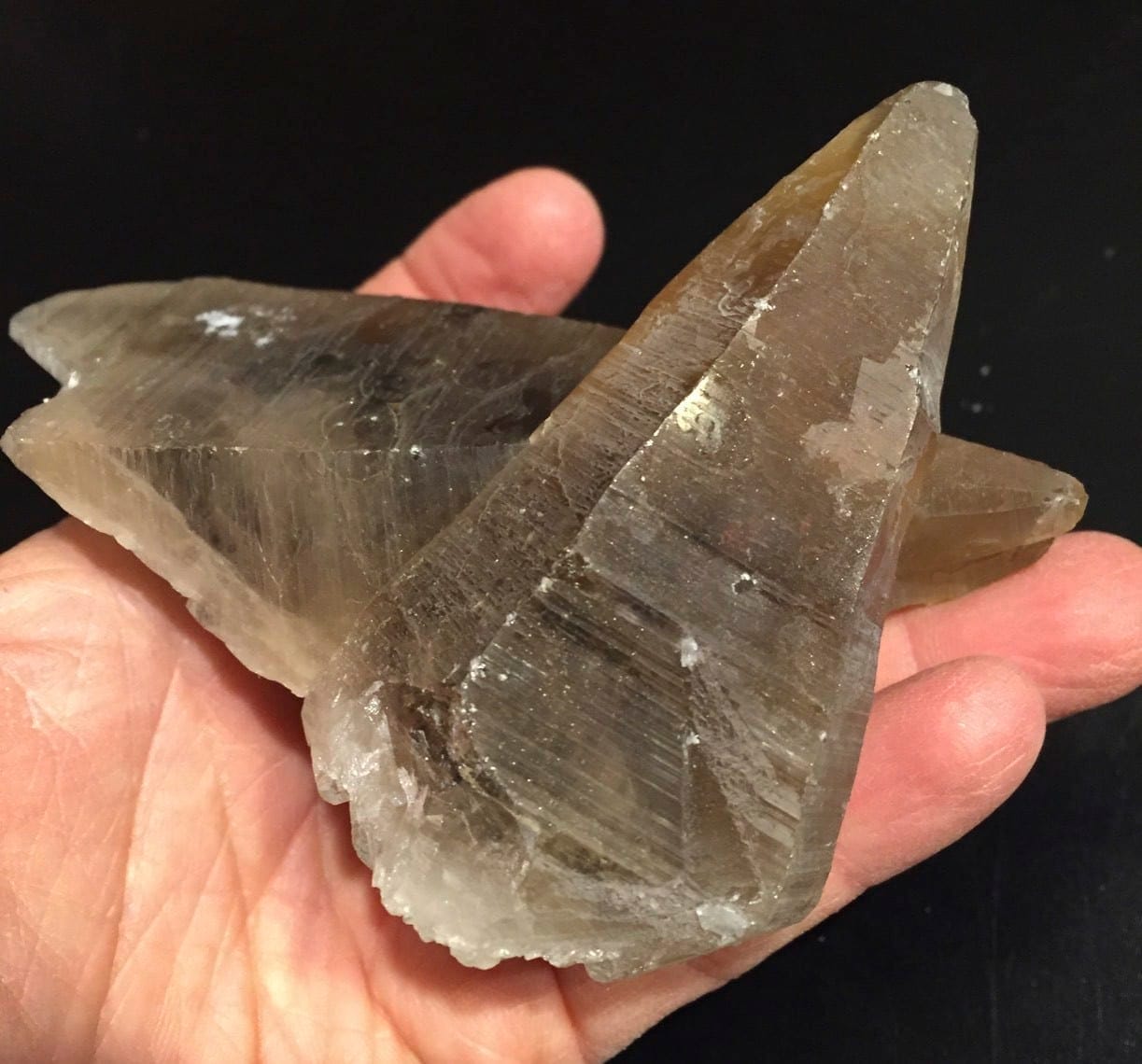 Citrine (natural) twin cluster - self healed floater - healing crystal - Image 2