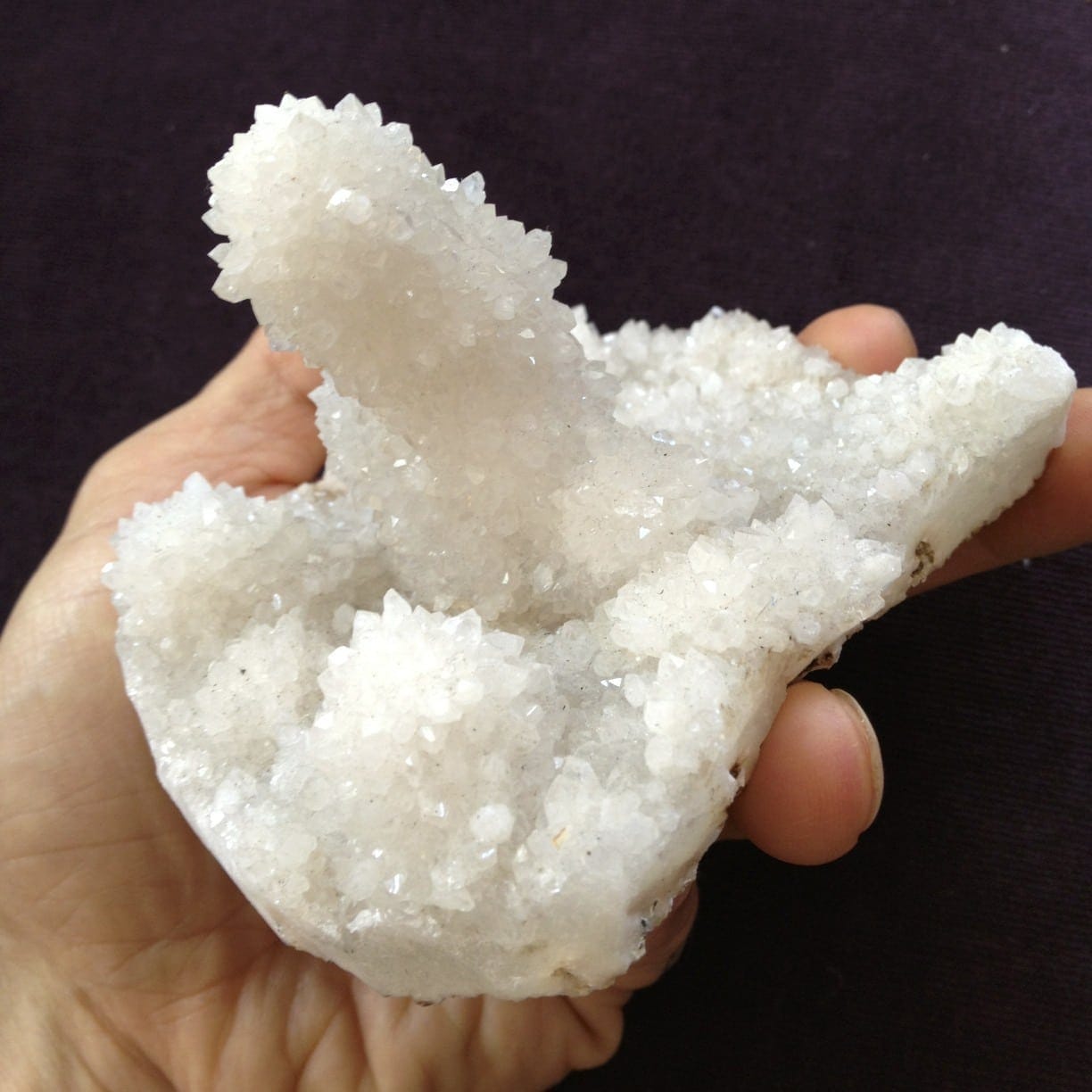 Quartz (Coral-Anandalite) semi-cactus 'finger cake' healing crystal - Image 2