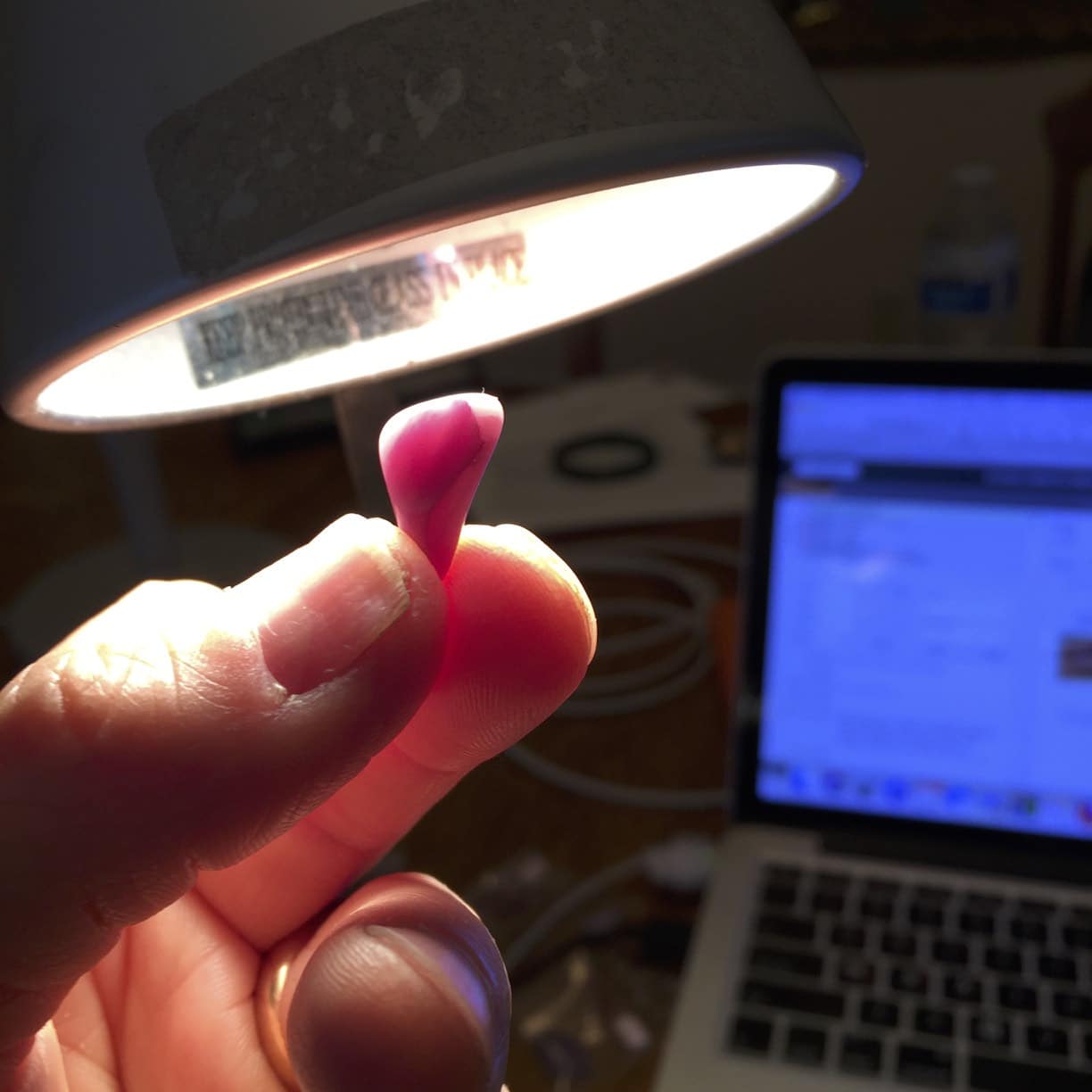 Sugilite (small cut tumble) pink gel pyramid (4.45ct) healing crystal - Image 2