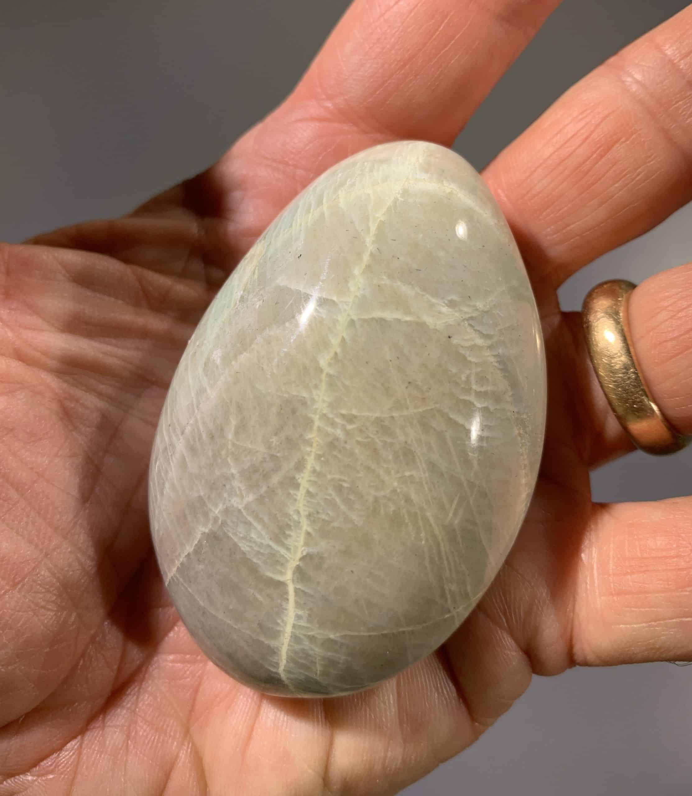 Garnierite (palm piece) aka 'Green Moonstone' healing crystal