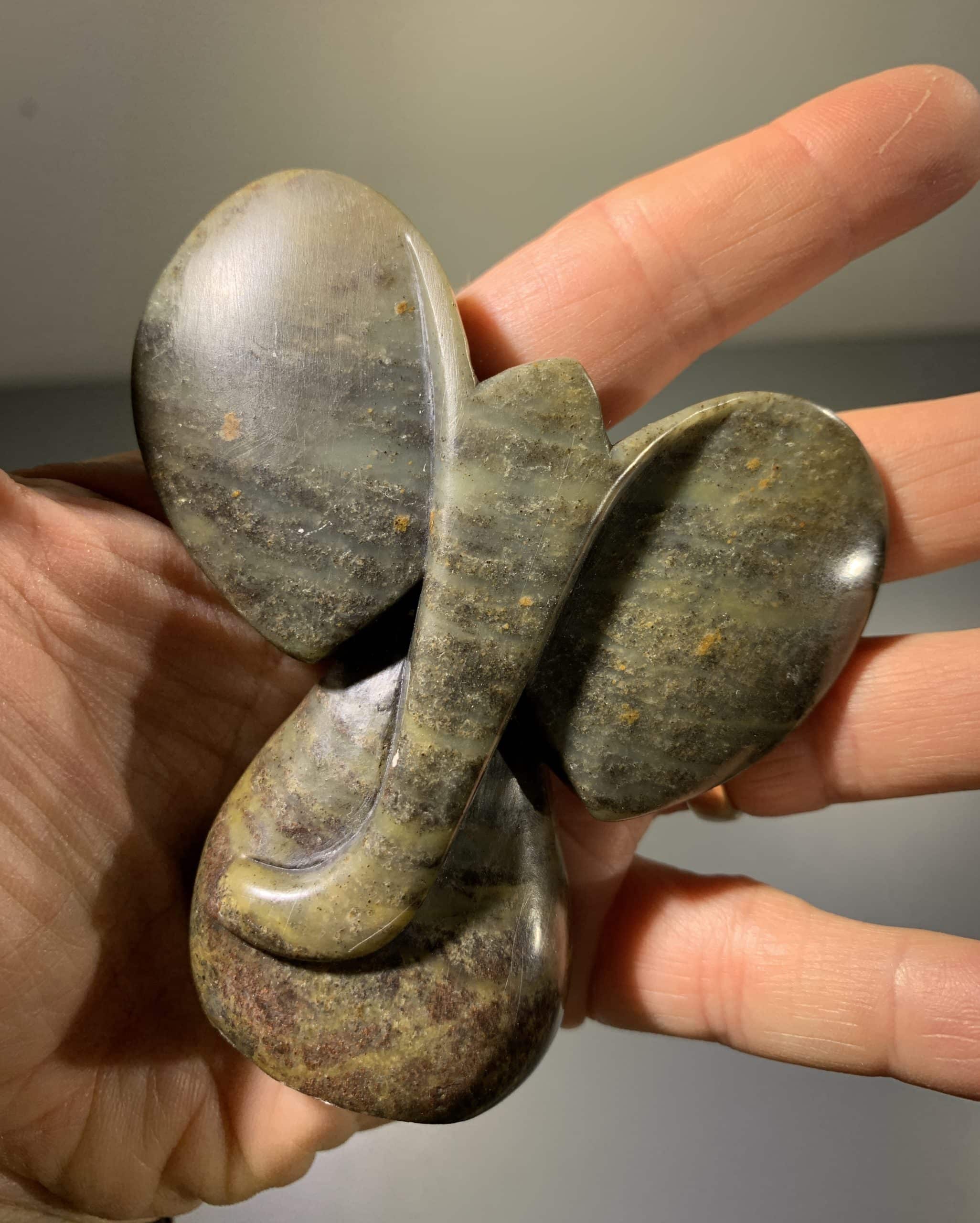 Soap Stone (carving) standing big-eared elephant healing crystal