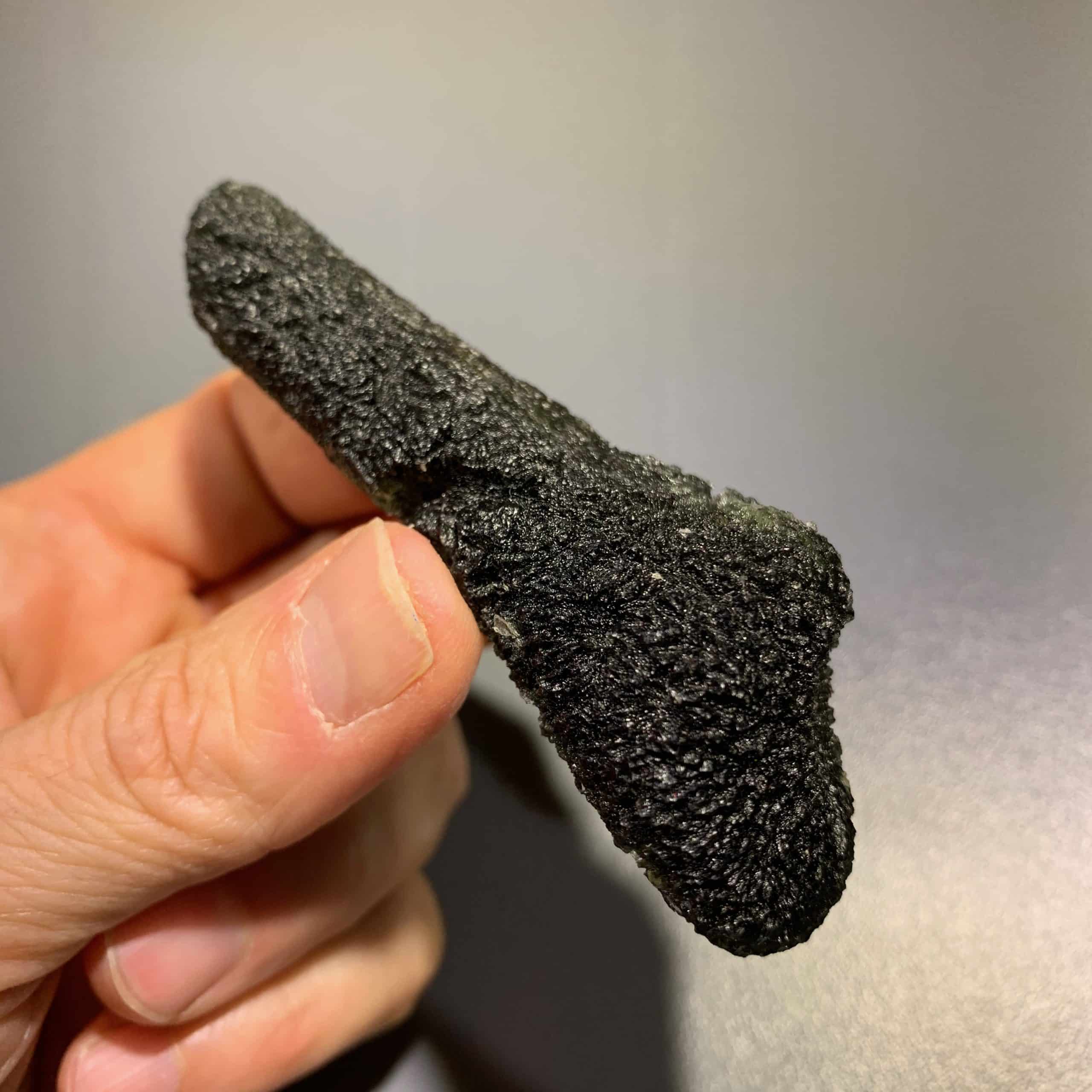 Moldavite (rough) Zatacka (53.8gr) healing crystal wand - Image 4