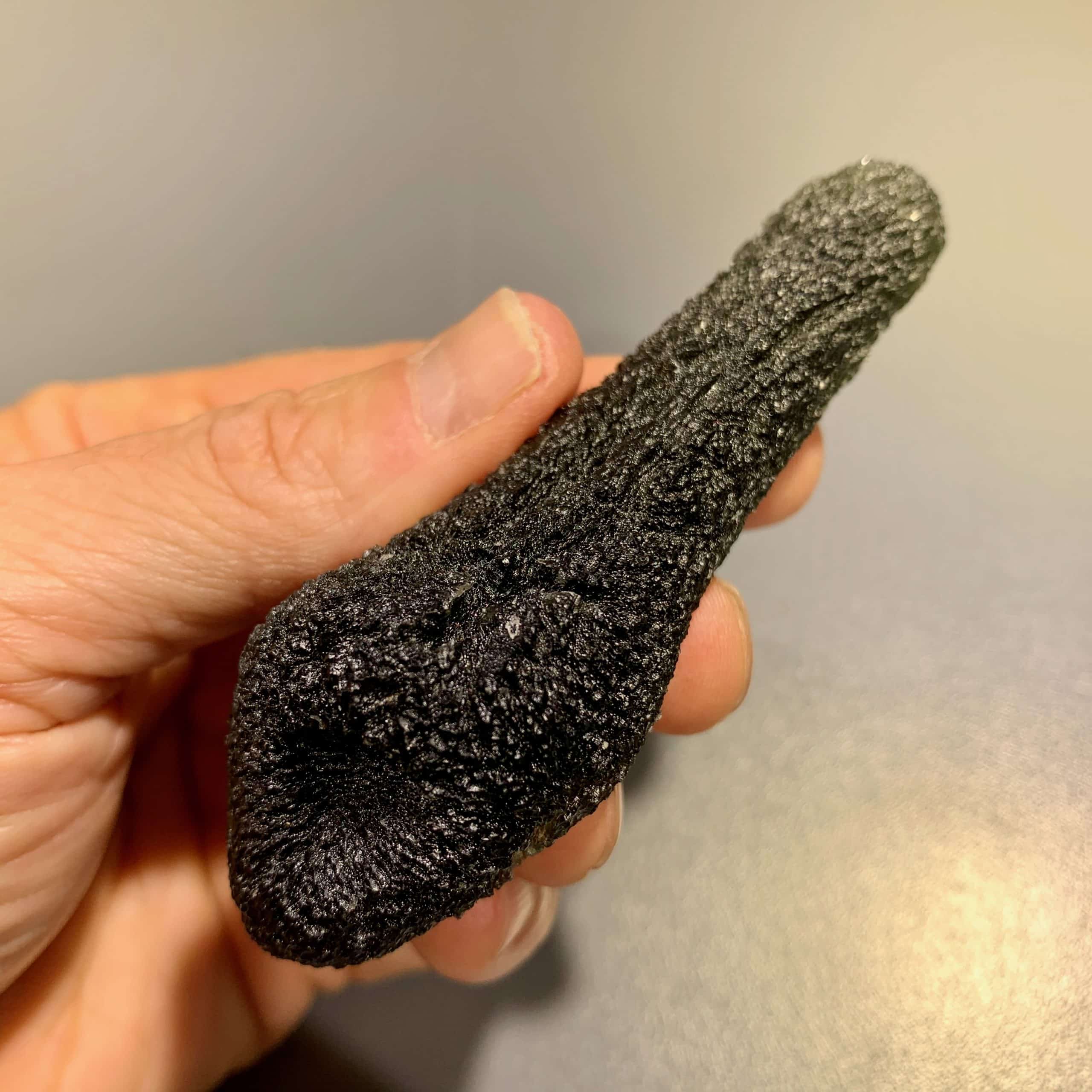 Moldavite (rough) Zatacka (53.8gr) healing crystal wand - Image 6