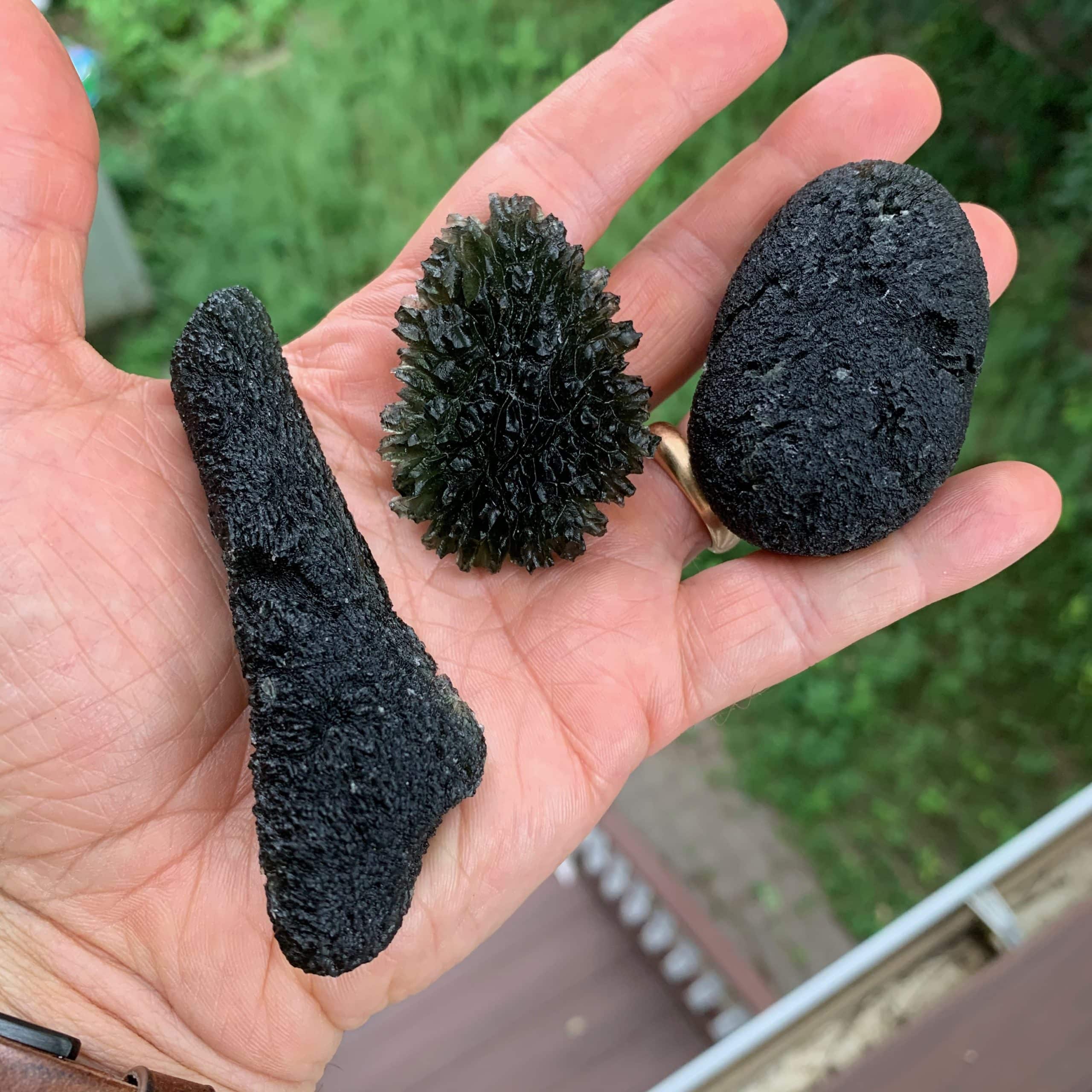 Moldavite (rough) Zatacka (53.8gr) healing crystal wand - Image 8