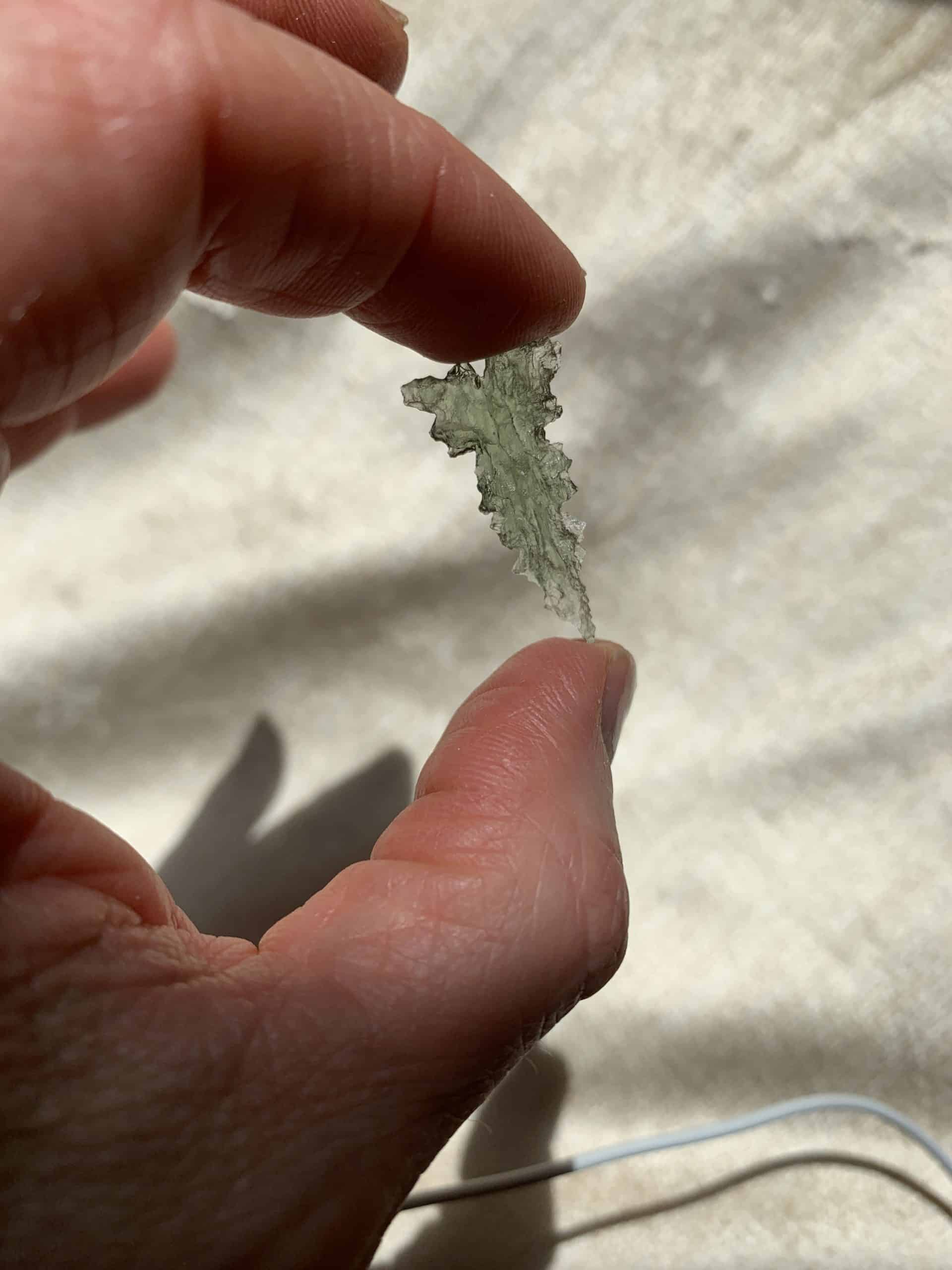 Moldavite (rough) Besednice 'delta' (1gr) healing crystal - Image 3
