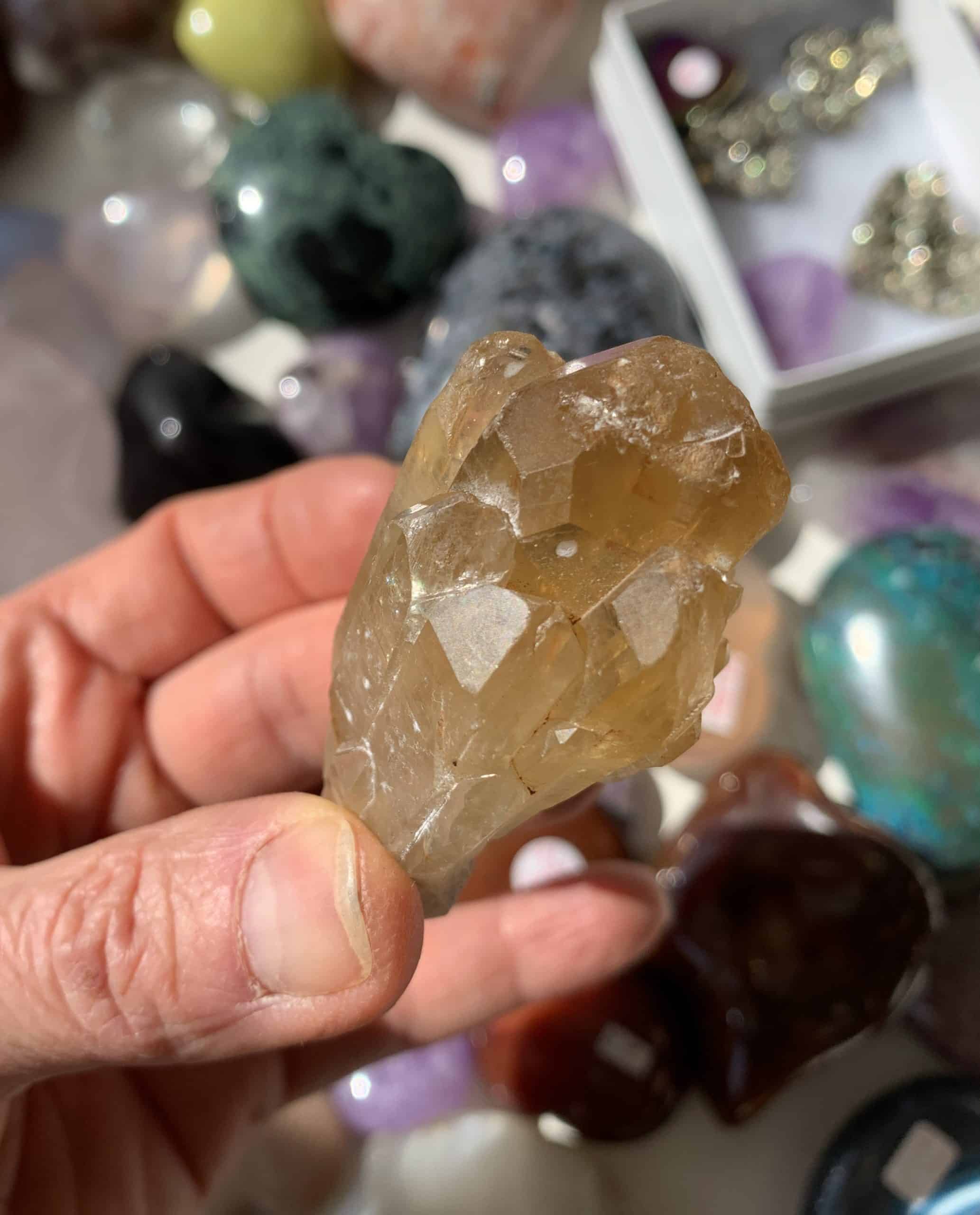 Citrine (natural) standing Congo cluster healing crystal