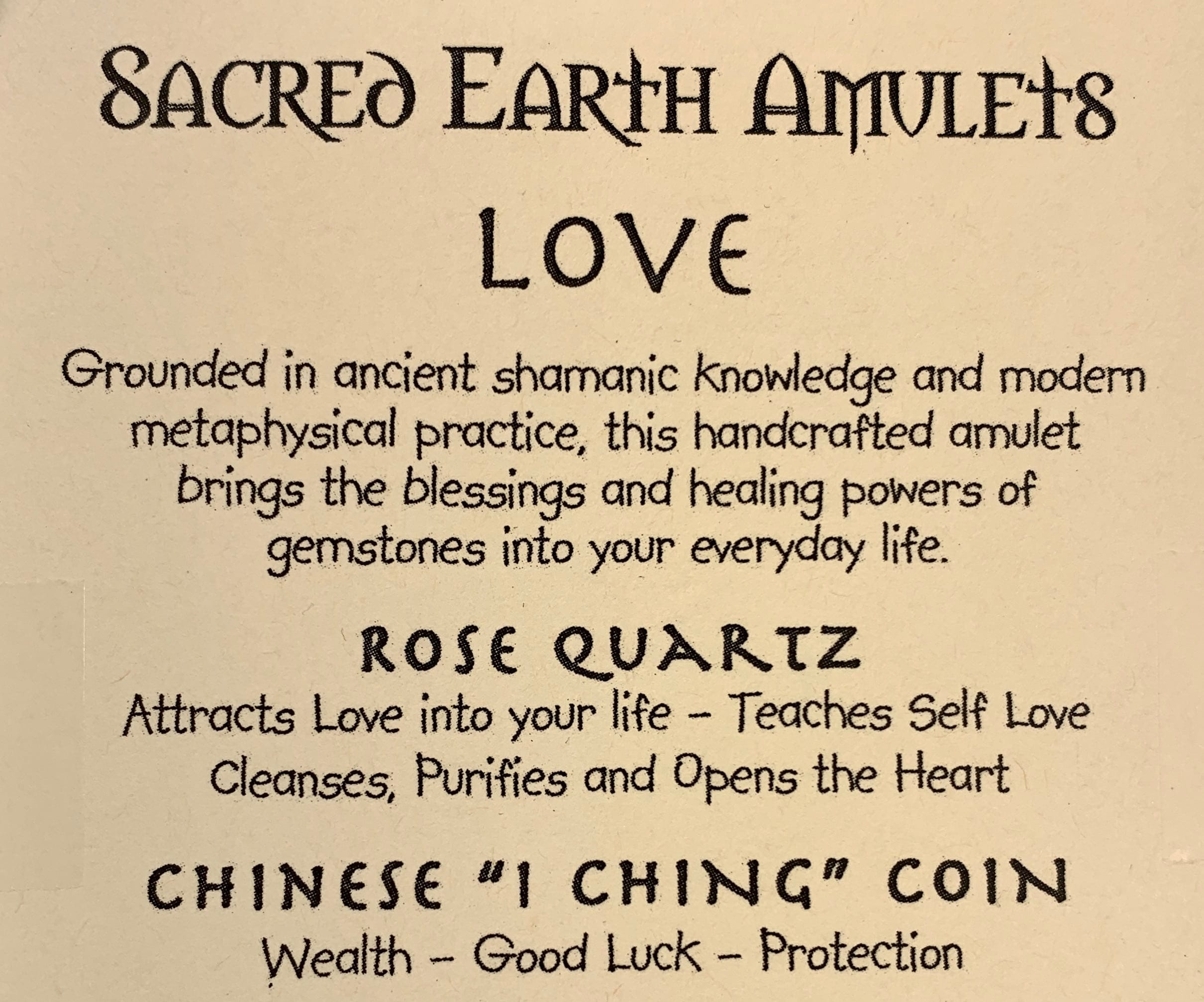 Quartz (Rose) necklace 3-disc pendant "LOVE" healing crystal - Image 3