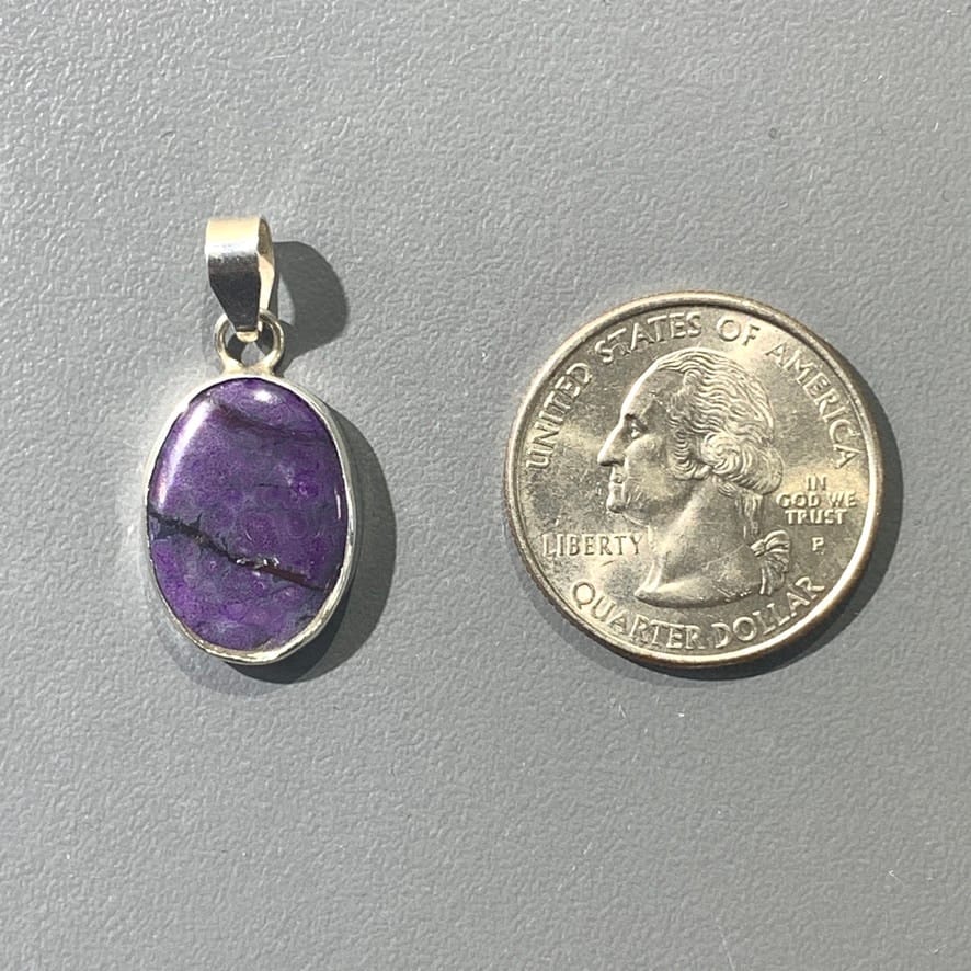 Sugilite (pendant for necklace) 'lightning slice' (2.1gr) healing crystal - Image 3