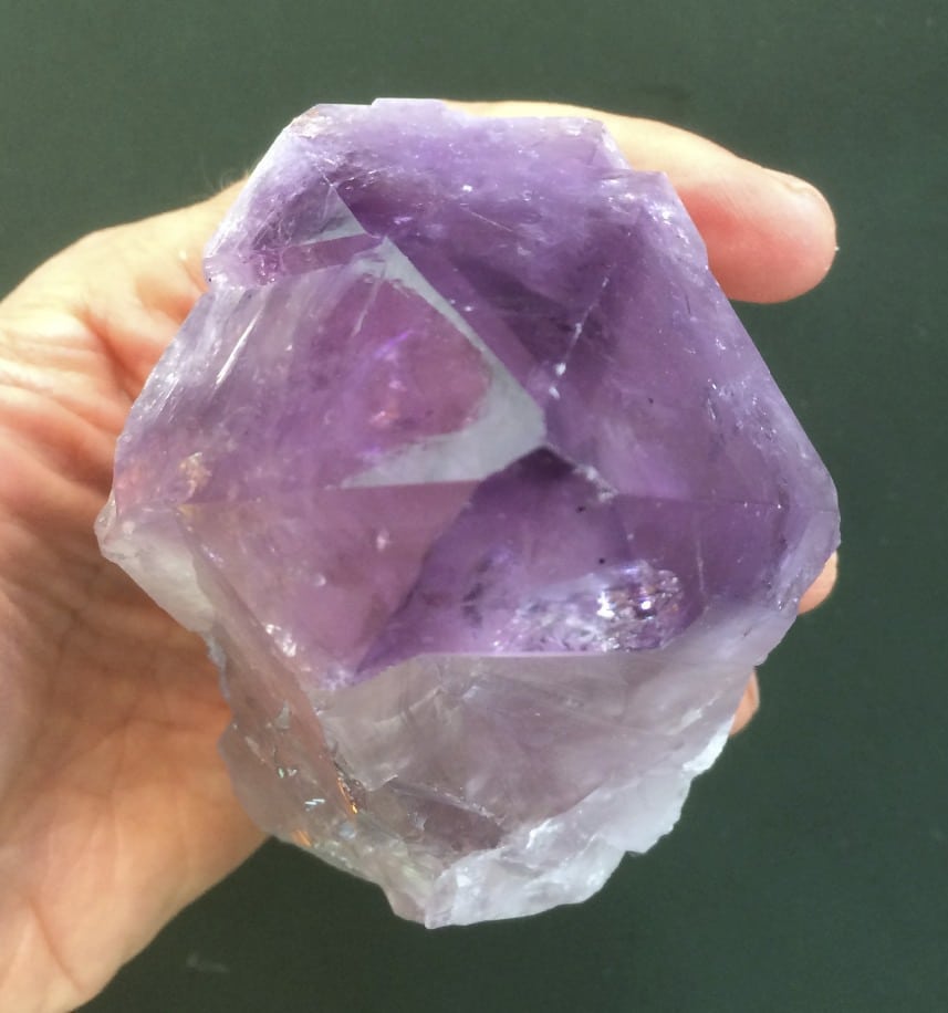 Amethyst natural color and form 'S-point' healing crystal
