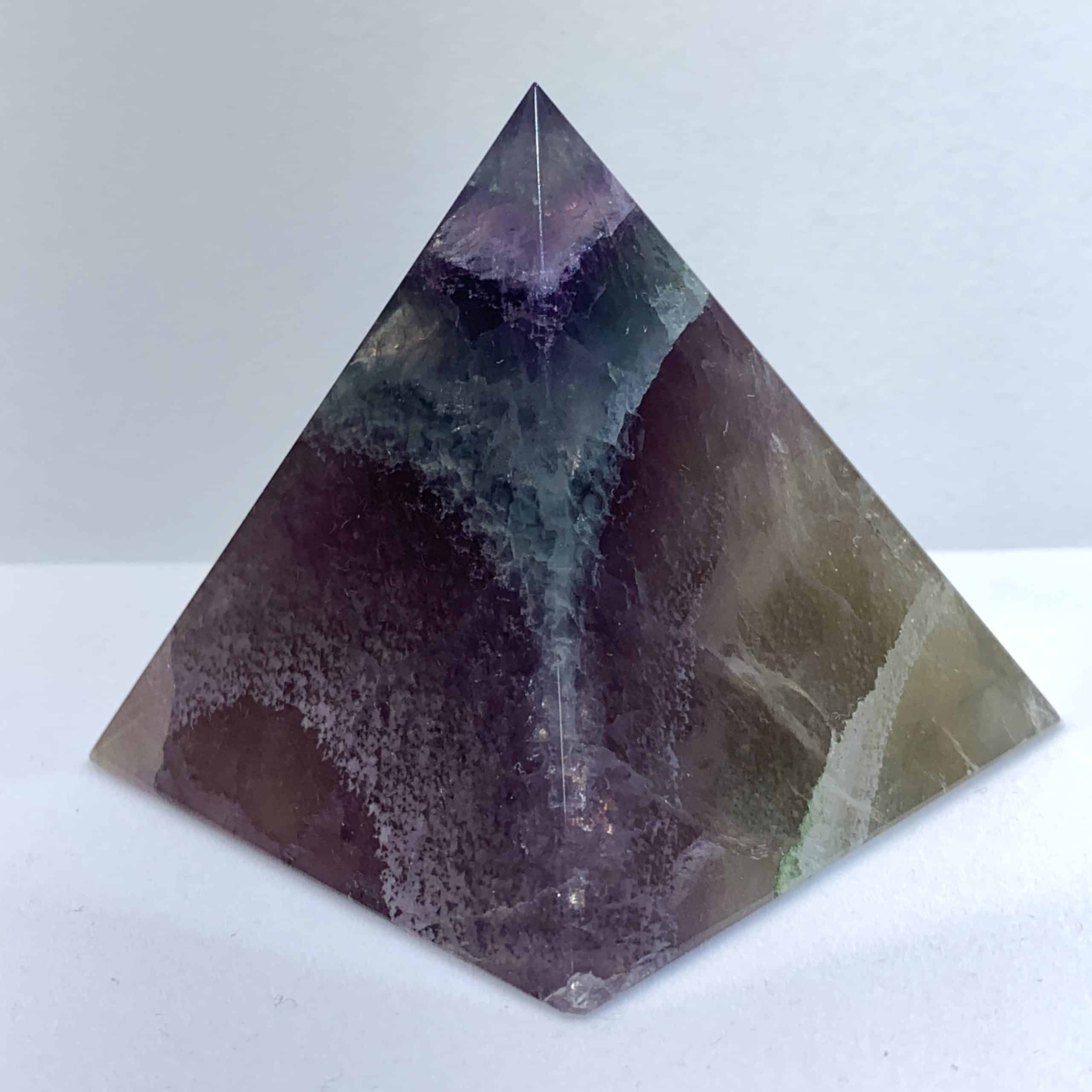 Fluorite (rainbow) pyramid healing crystal - Image 2