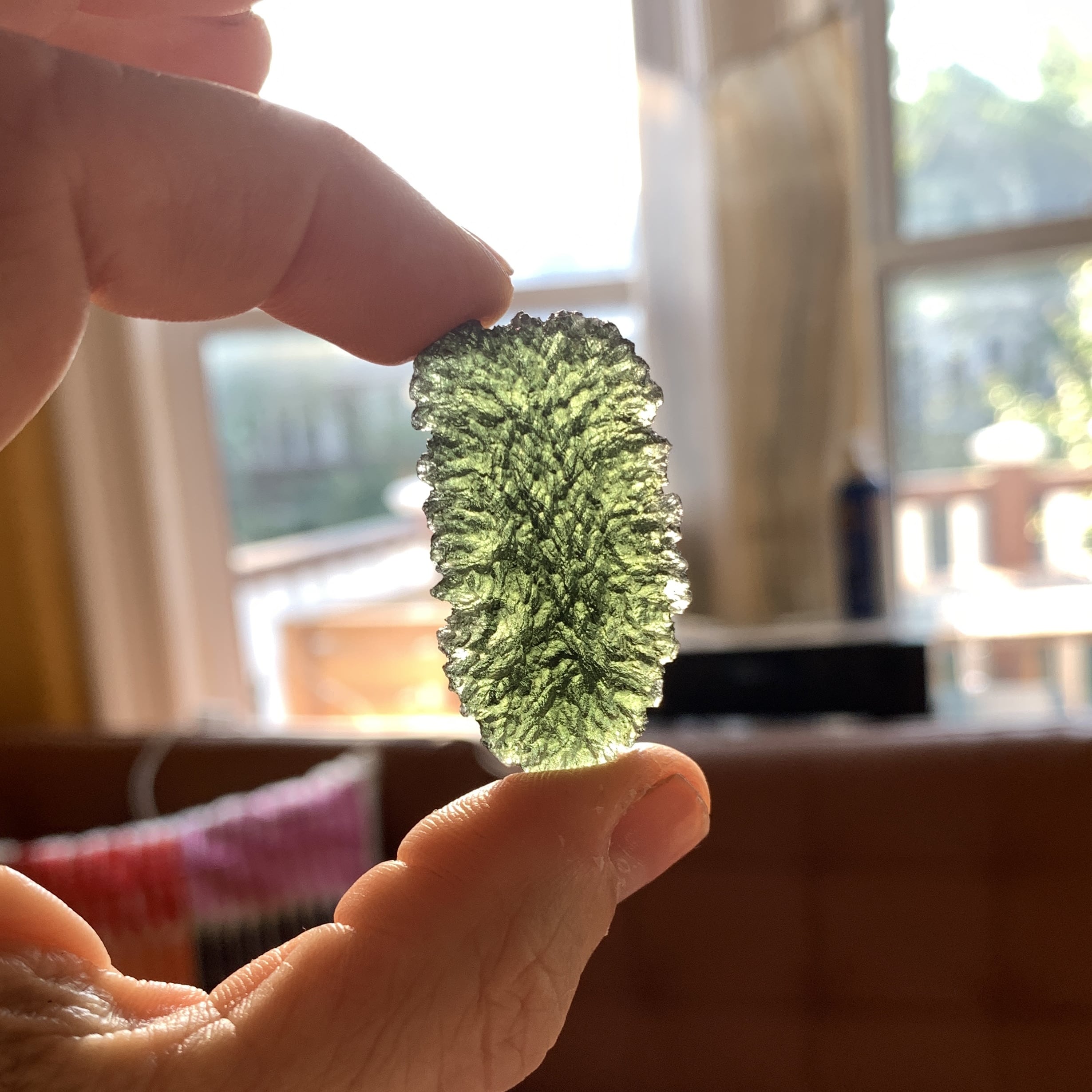 Moldavite (rough) 'chevron tongue' (11.77gr) healing crystal - Image 3