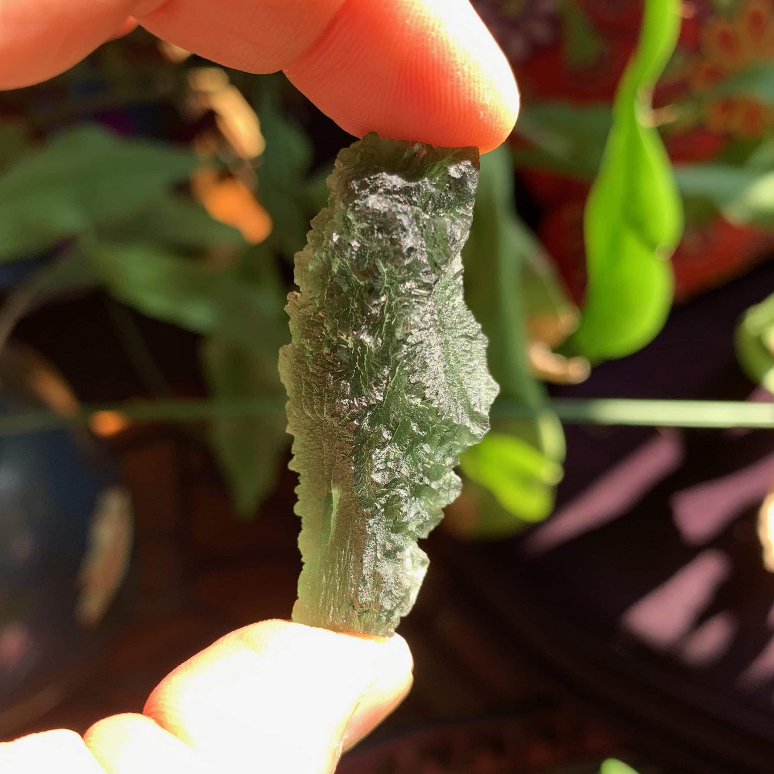 Moldavite (rough) 'emerald twist' (13.2gr) healing crystal - Image 3