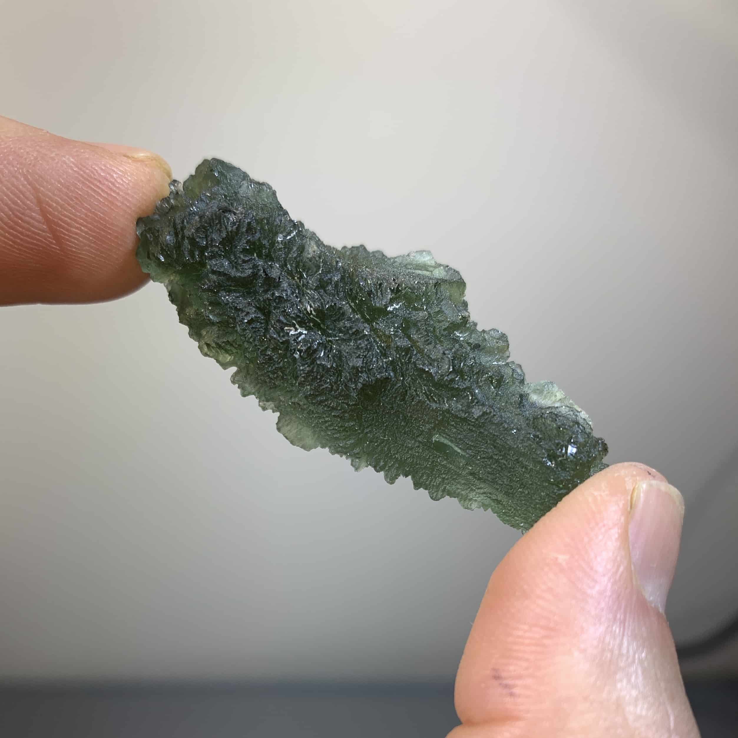 Moldavite (rough) 'emerald twist' (13.2gr) healing crystal - Image 4
