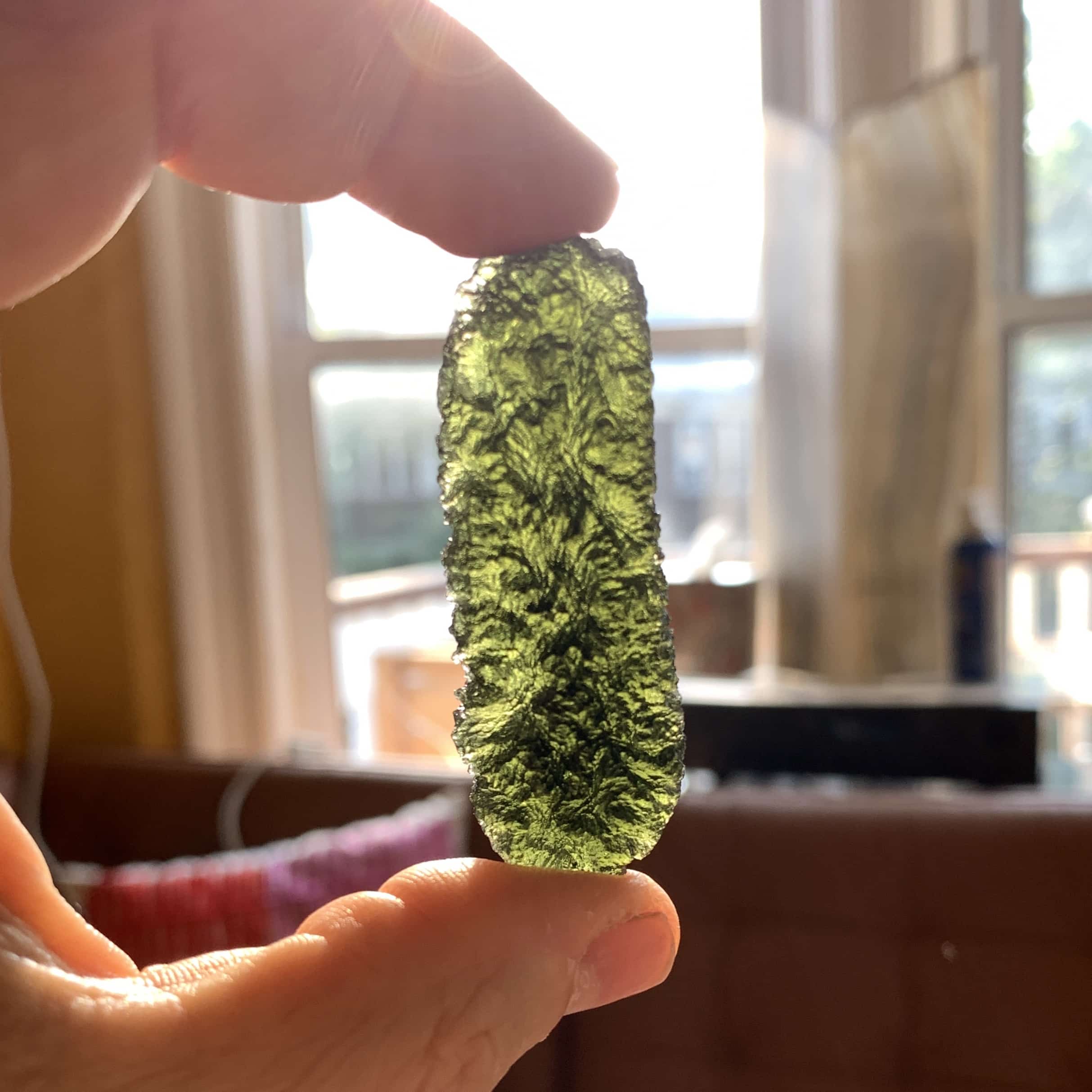 Moldavite (rough) 'forest totem' (17.4gr) healing crystal - Image 3