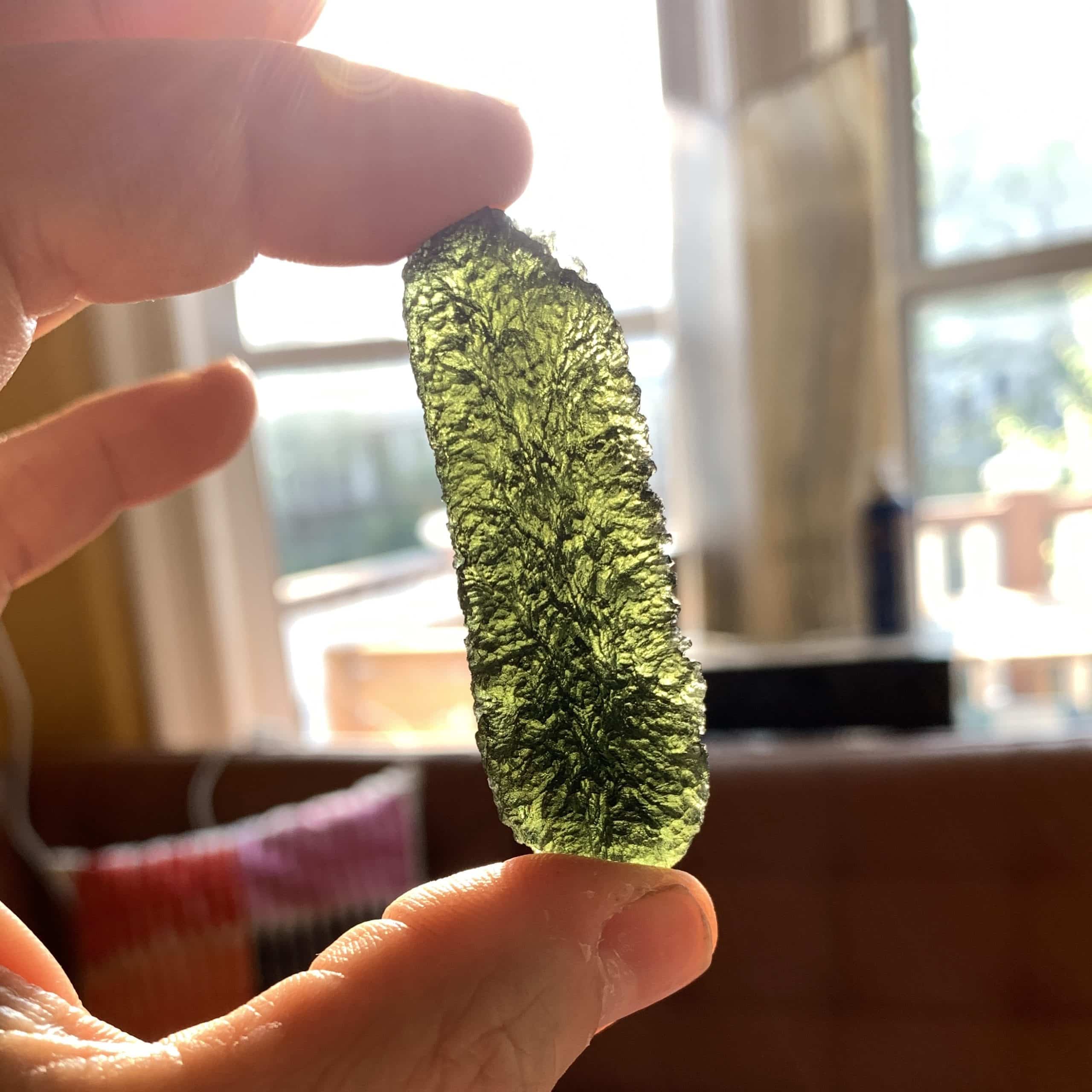 Moldavite (rough) 'forest totem' (17.4gr) healing crystal - Image 5