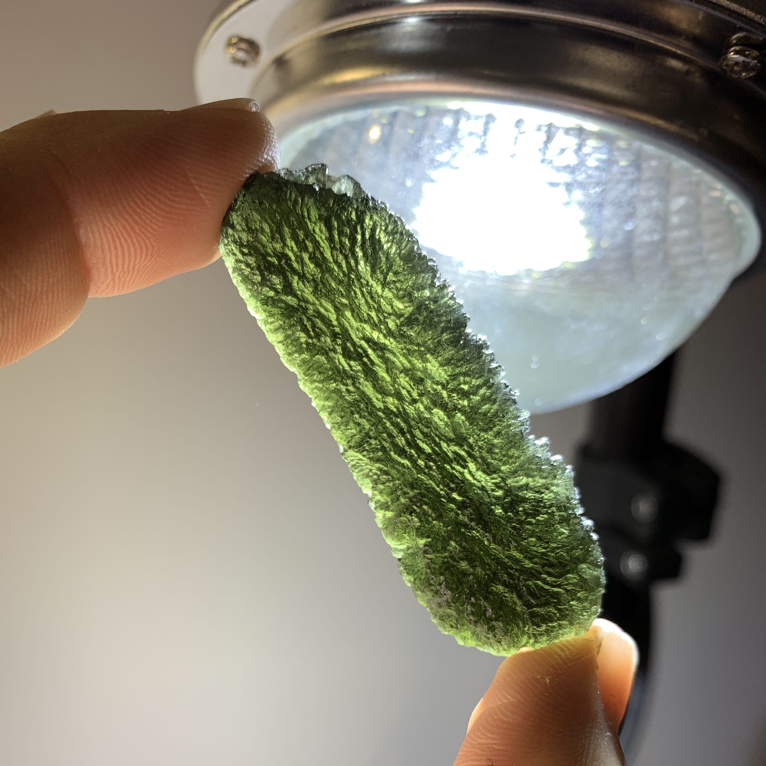 Moldavite (rough) 'forest totem' (17.4gr) healing crystal