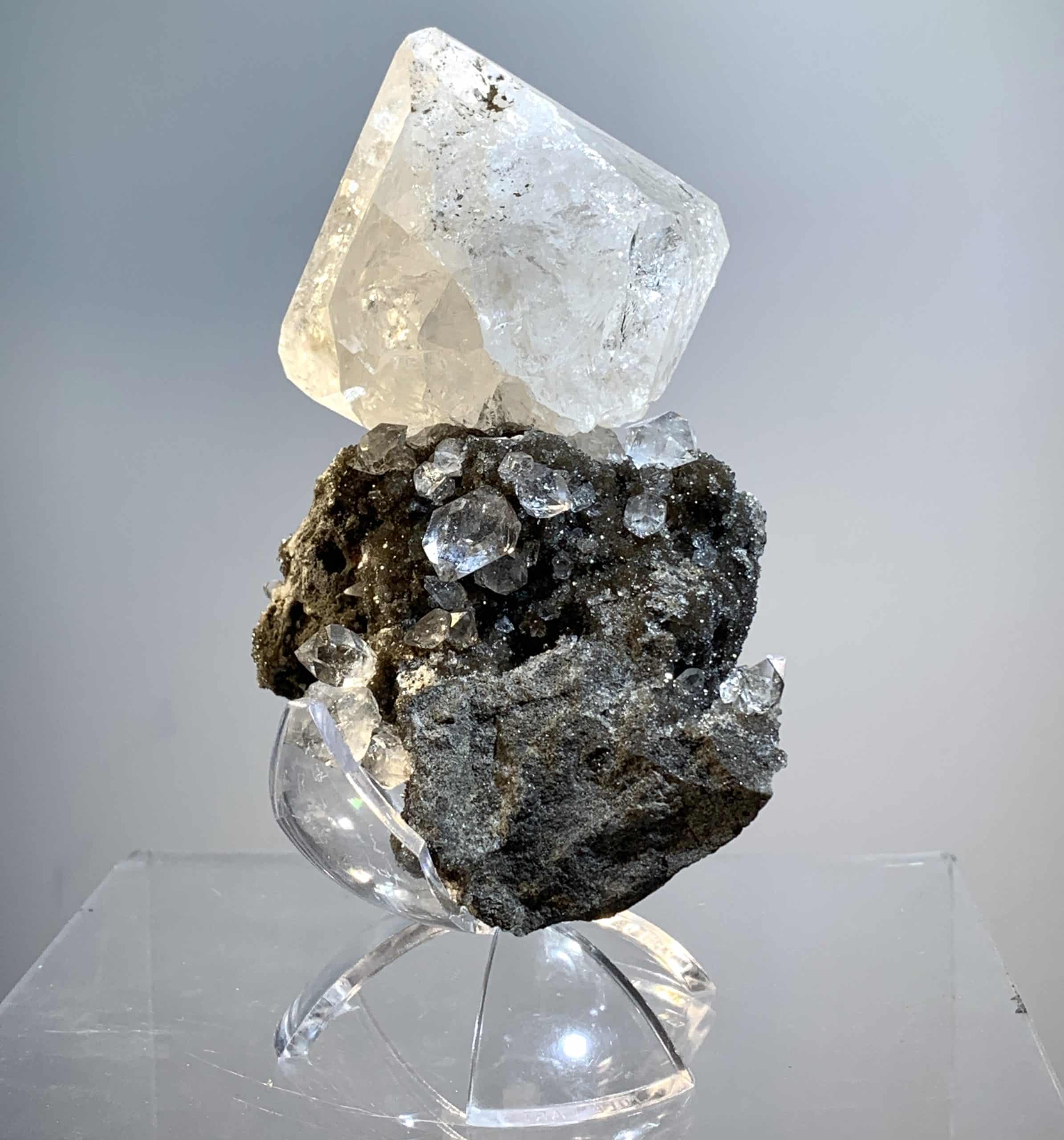 Herkimer Diamond (beta or cumberland formation) naturally in crystallized matrix healing crystal