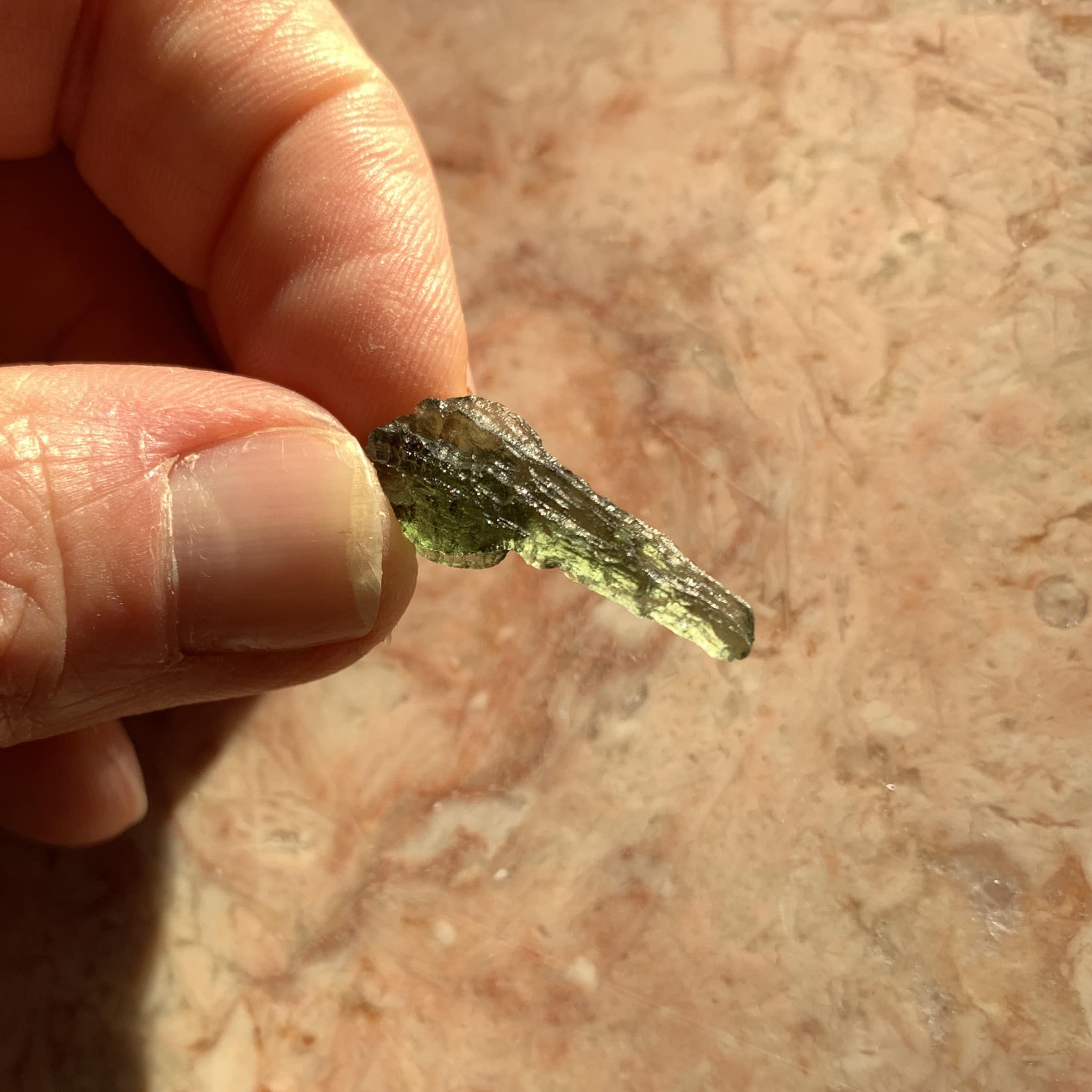 Moldavite (rough) 'bird skull' (1.31g) Chlum healing crystal - Image 2