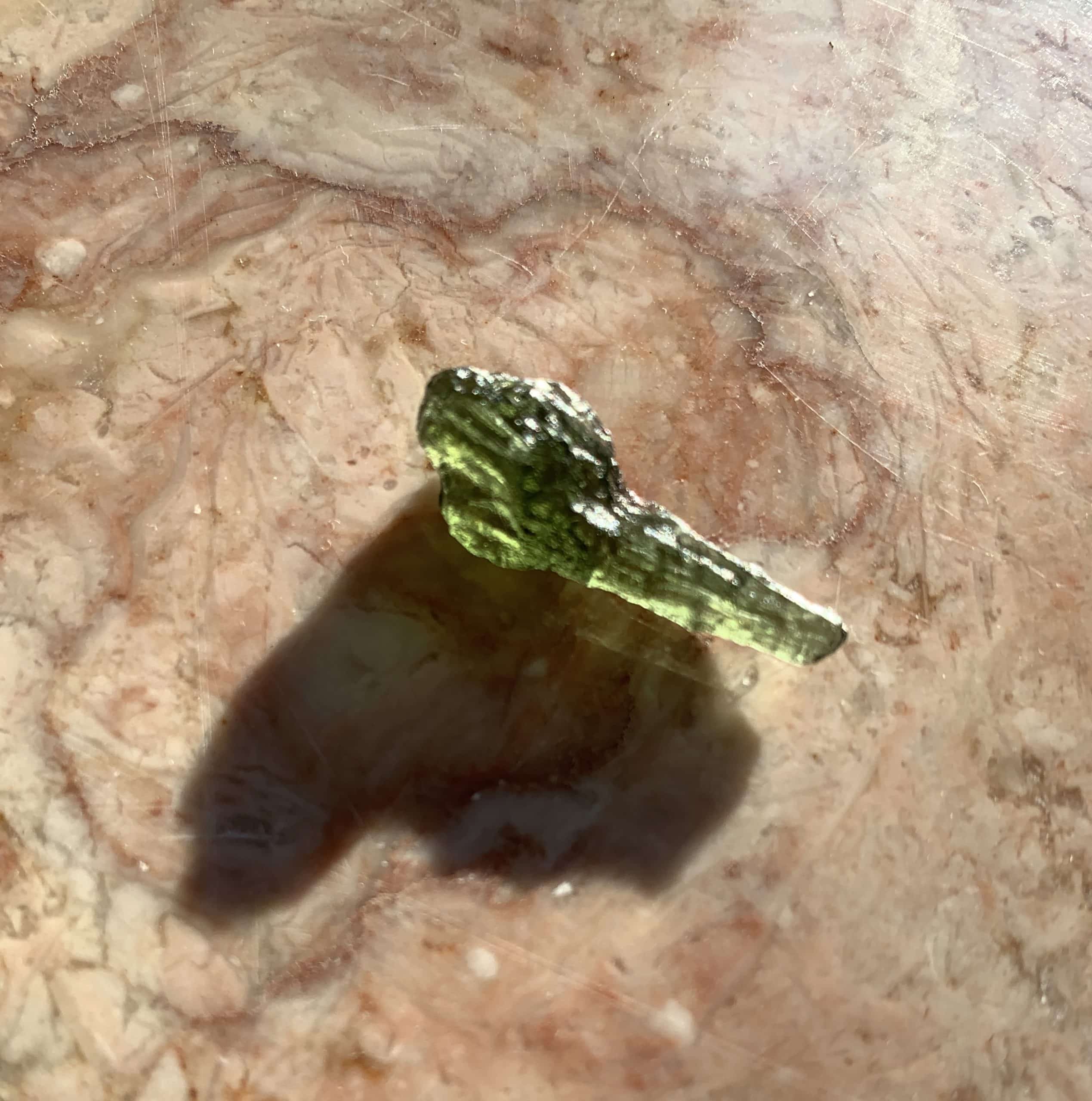 Moldavite (rough) 'bird skull' (1.31g) Chlum healing crystal - Image 3