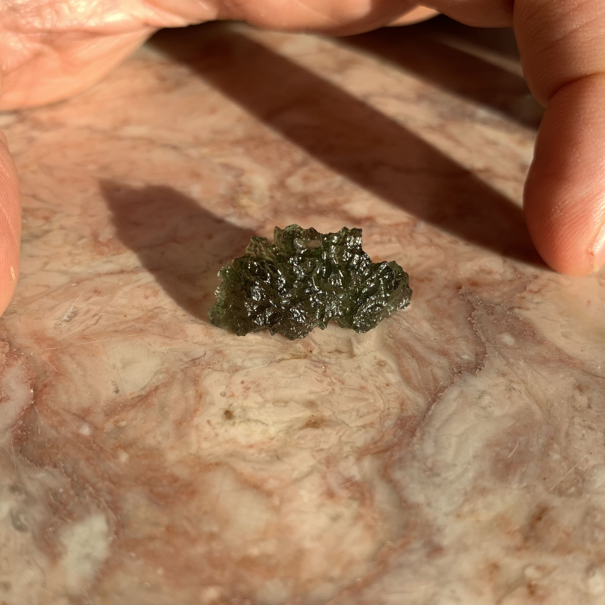 Moldavite (rough) 'crescent arch' Maly Chlum (1.73gr) healing crystal - Image 3