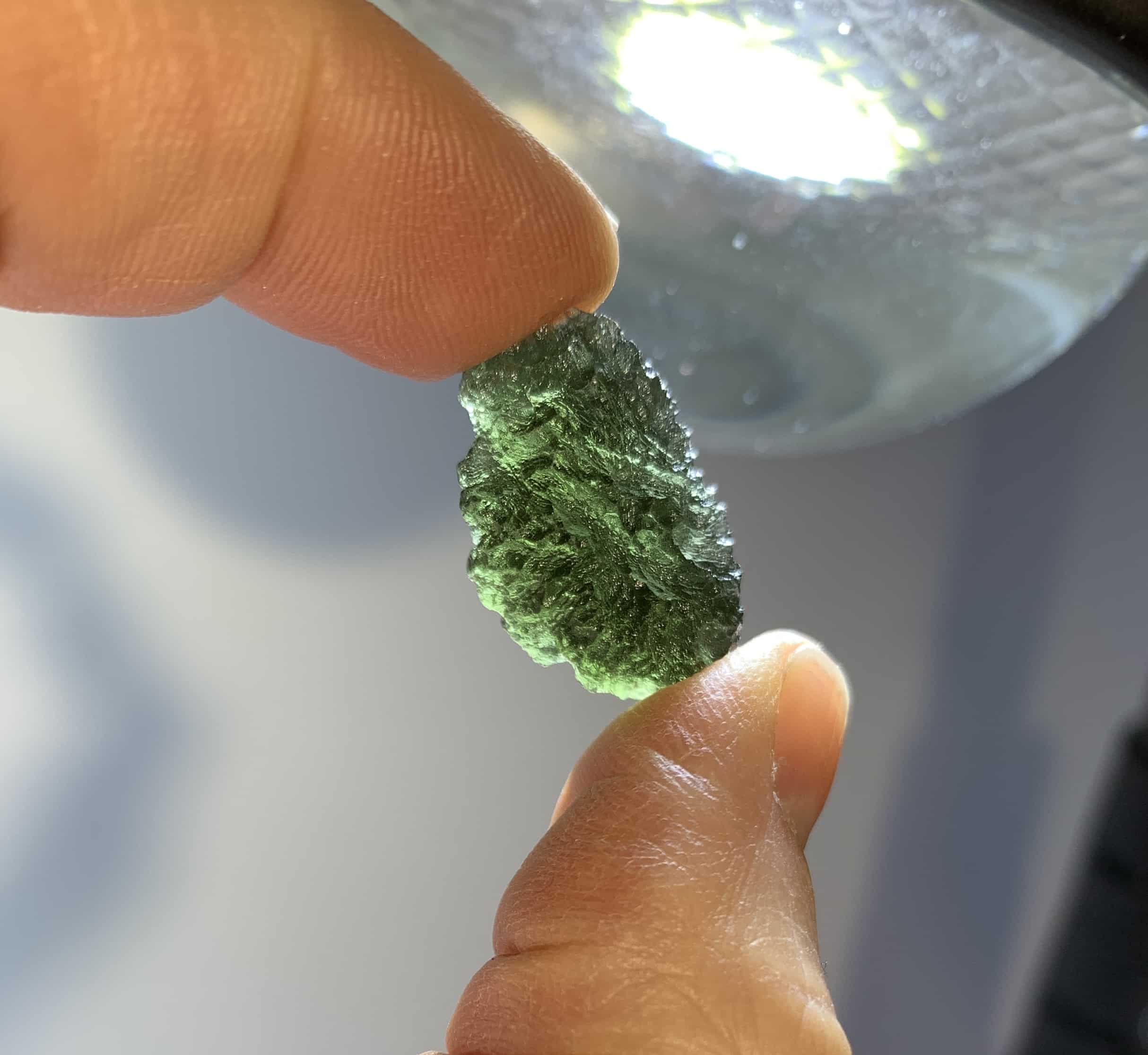 Moldavite (rough) 'neon cloud' (3.9gr) healing crystal