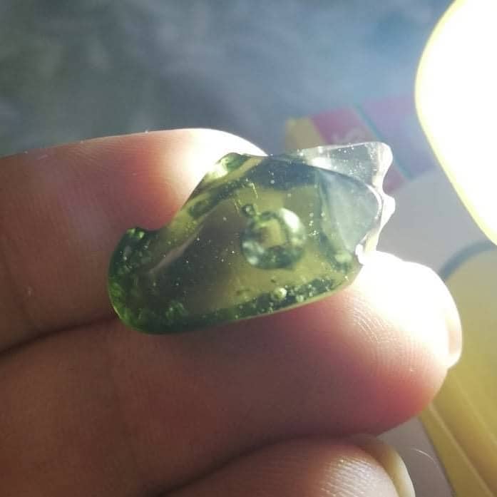 Moldavite carving 'friendly dragon' (4.6gr) healing crystal