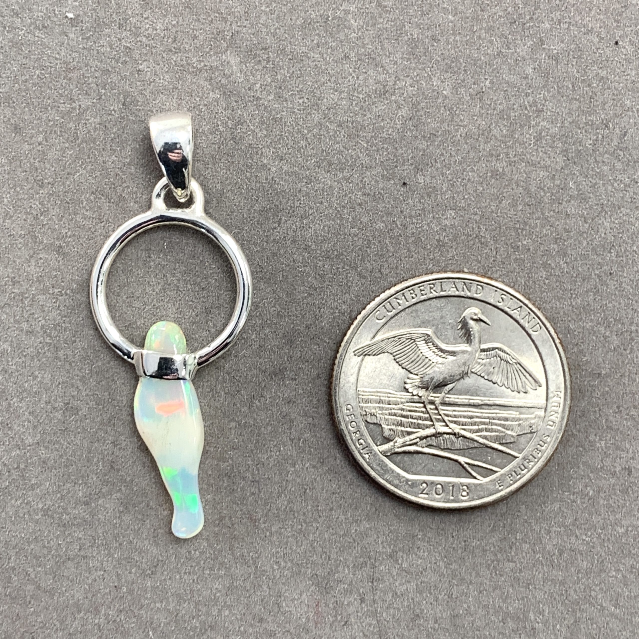 Opal (Ethiopian) - 'coral branch' pendant for necklace - healing crystal - Image 3